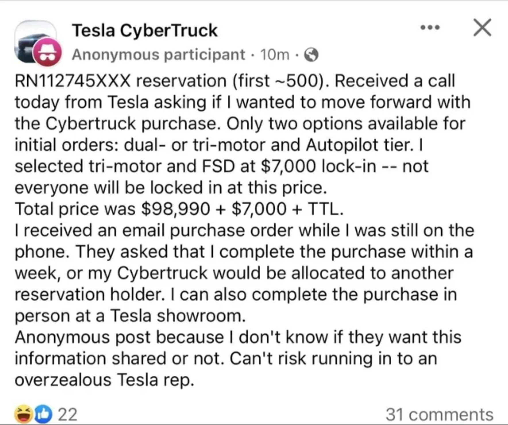 Tesla Cybertruck So something is wrong in Austin ... CyberTruck backlog Screenshot_20240409_125924_Gallery