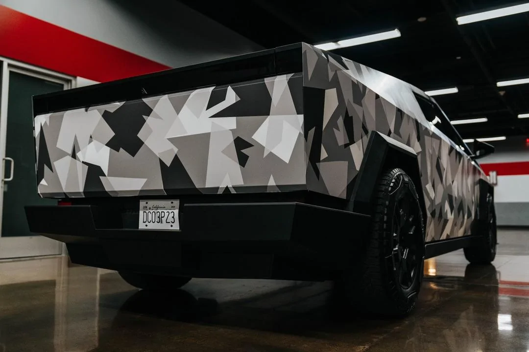 Tesla Cybertruck Camo / Camouflage Vinyl Wrap & PPF Cybertruck -- Photos & Videos IMG_20240402_105202