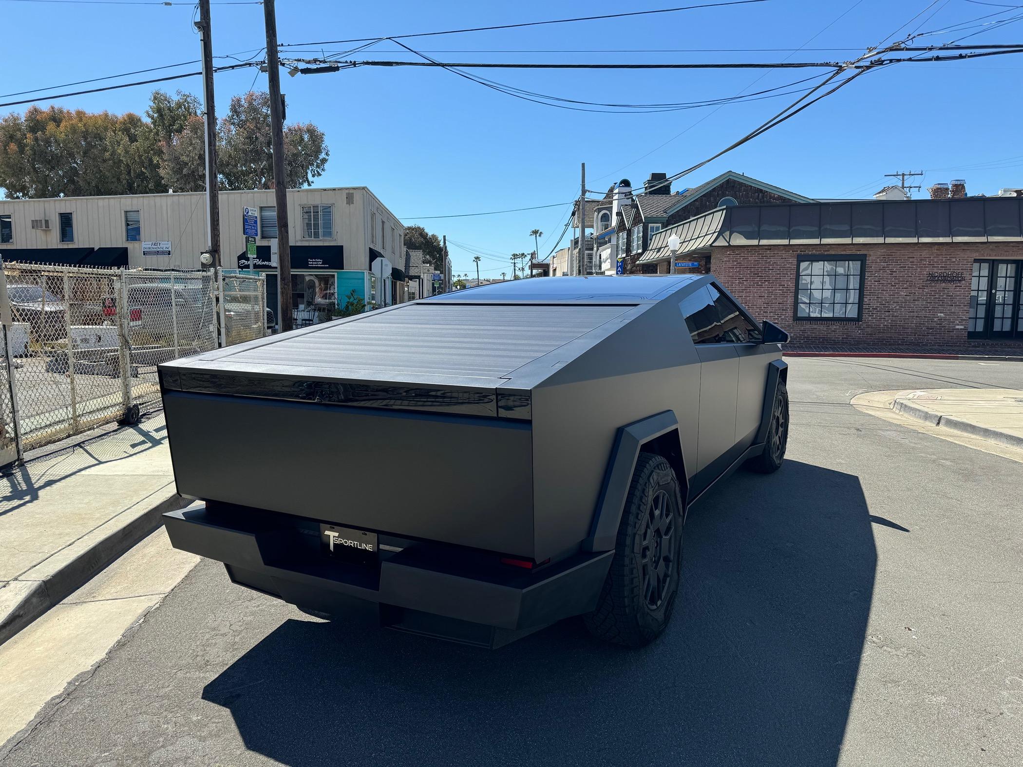 Tesla Cybertruck My Satin Black PPF wrap from T Sportline IMG_0277