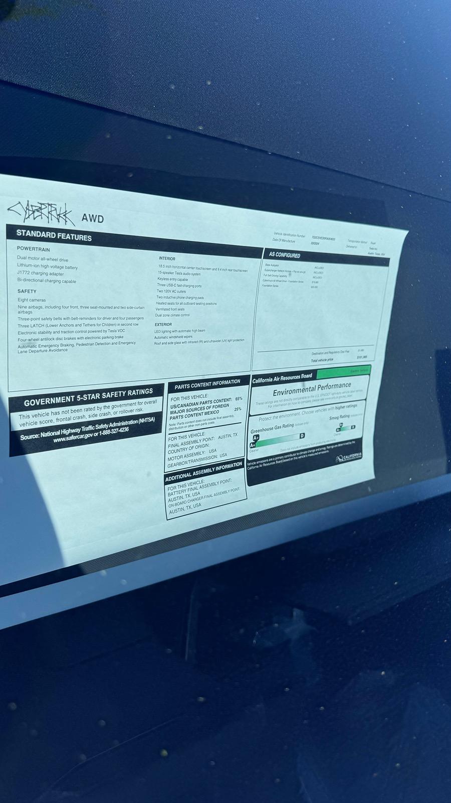 Tesla Cybertruck AZ Order Status Updates IMG_6286
