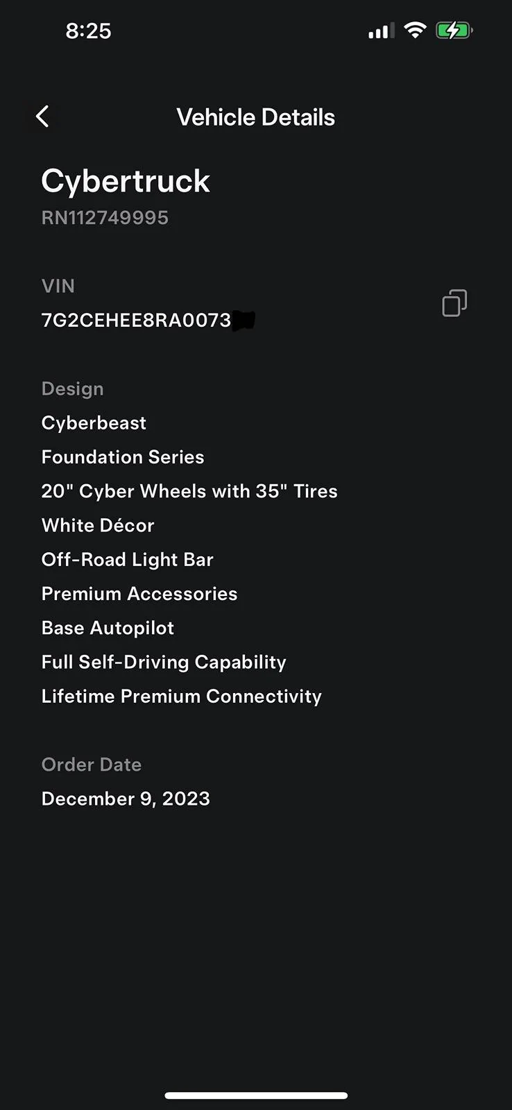 Tesla Cybertruck CyberBeast VIN Assigned! IMG_3708