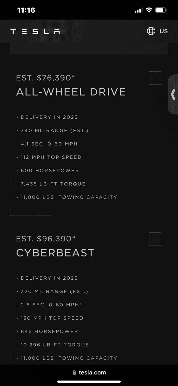 Tesla Cybertruck What's your Cybertruck's 100% full charge range miles? IMG_1167