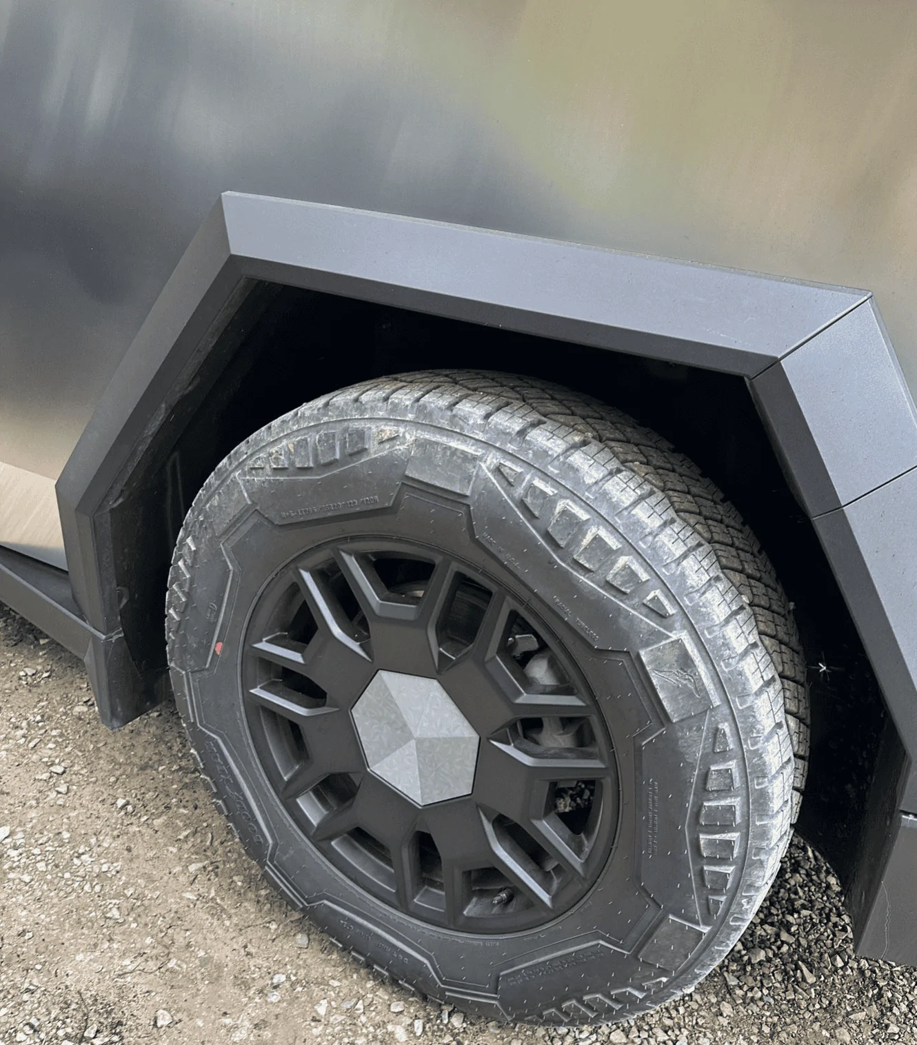 Tesla Cybertruck Another 3D printed wheel hub cap cover thing Screenshot 2024-04-16 at 10.57.01 AM