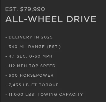 Tesla Cybertruck Go vote for Cybertruck Say questions 1713396351199-f
