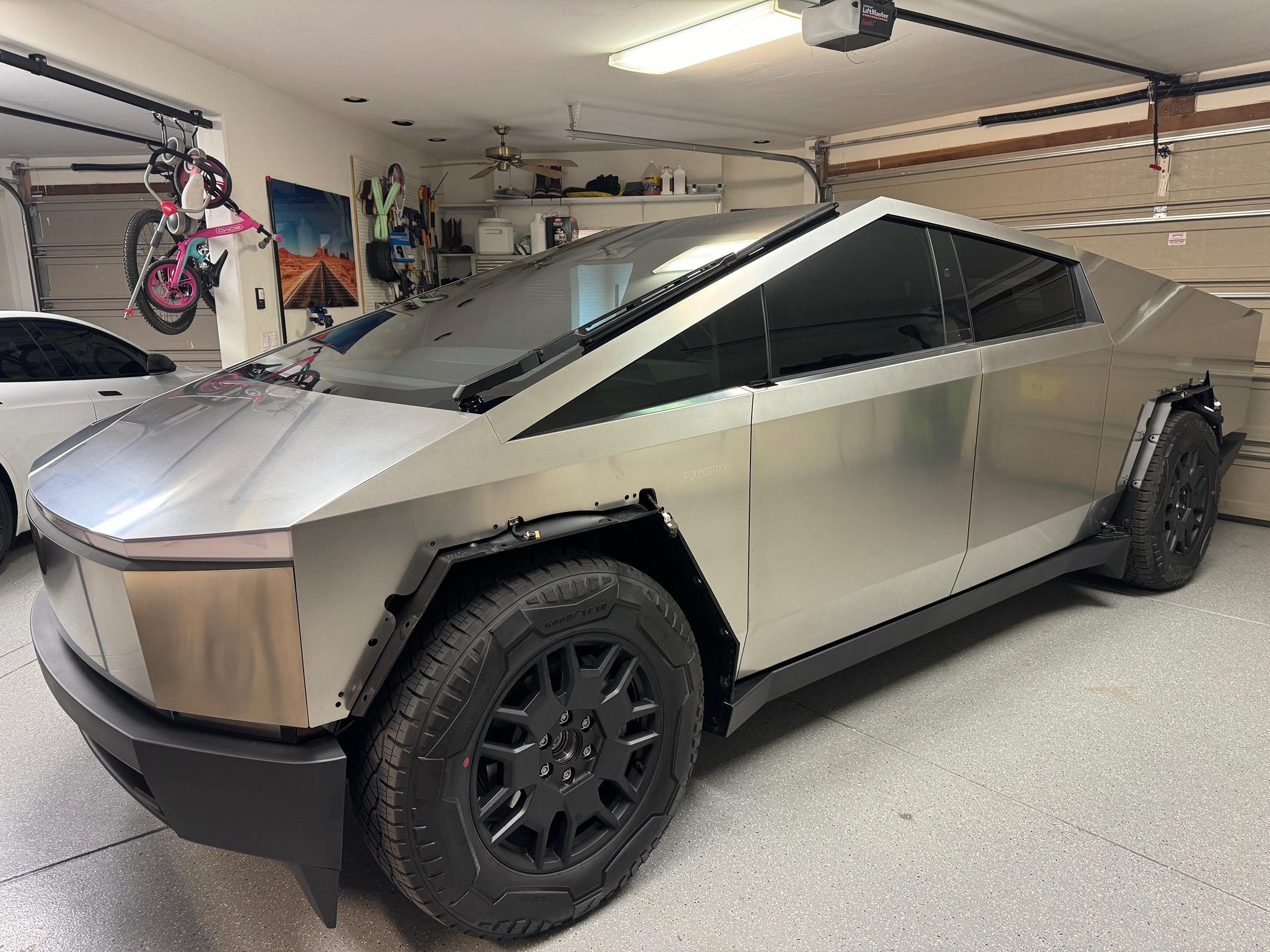 Tesla Cybertruck TSportline Matte White DIY Wrap IMG_3260