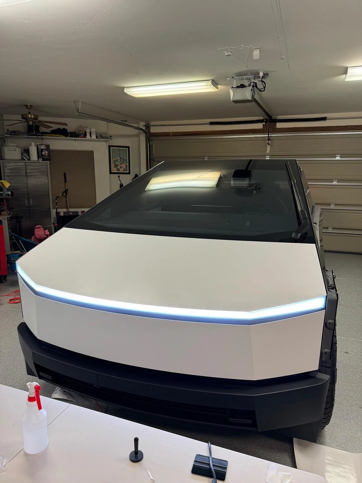 Tesla Cybertruck TSportline Matte White DIY Wrap IMG_3264