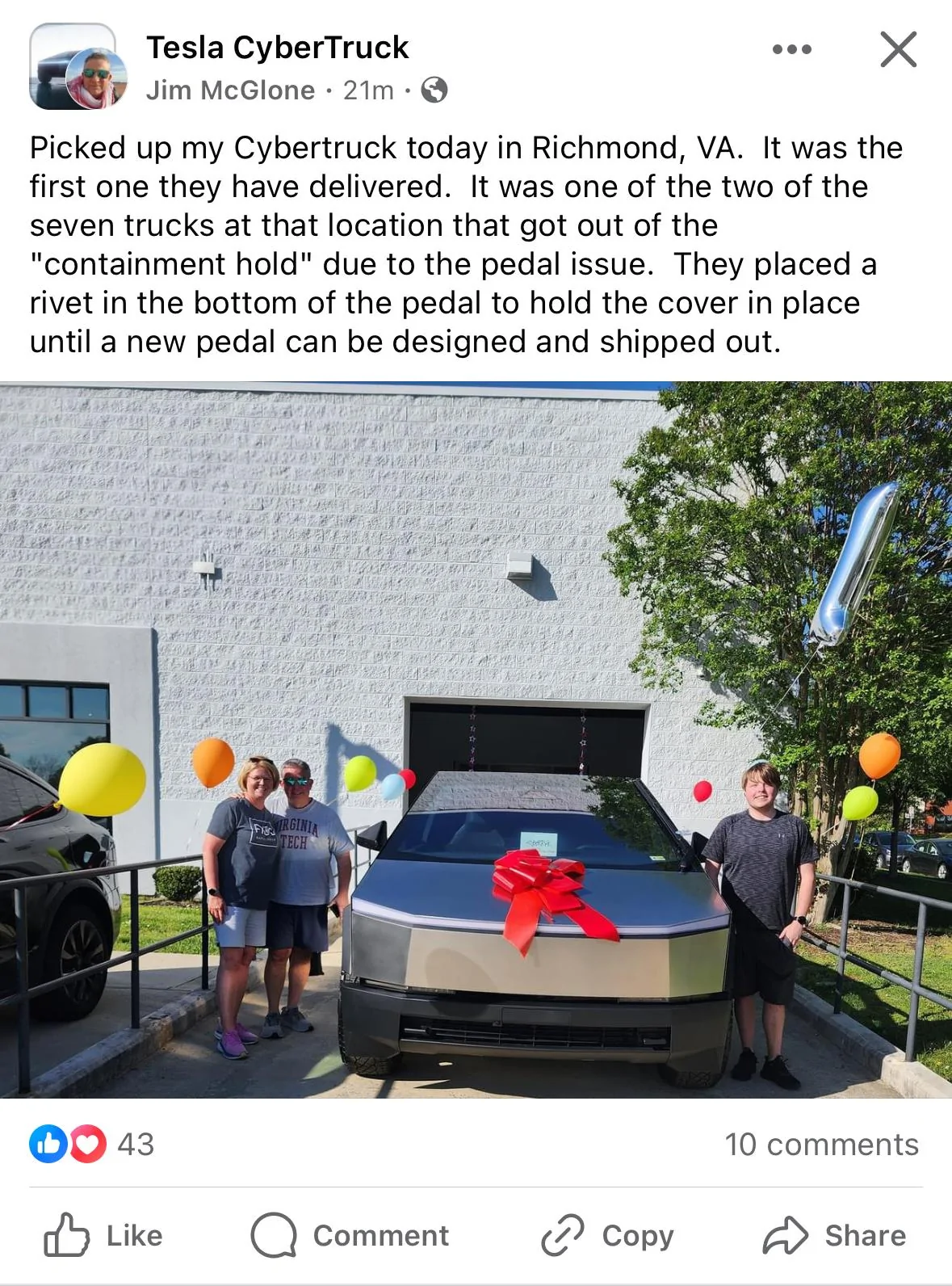 Tesla Cybertruck Cybertruck Delivery Hold Until April 23 -- Tesla Dealership Associate IMG_1976