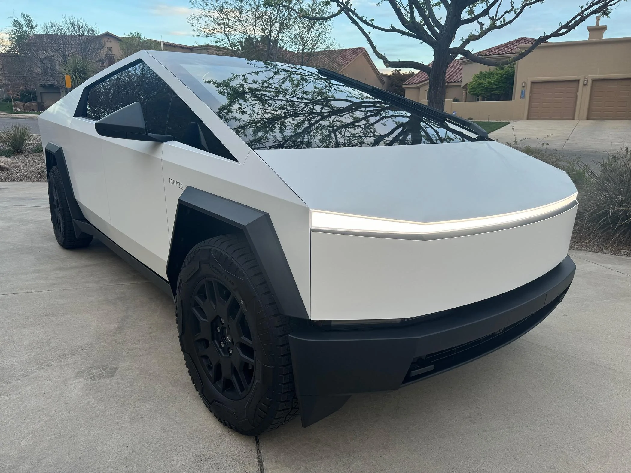 Tesla Cybertruck TSportline Matte White DIY Wrap IMG_3295
