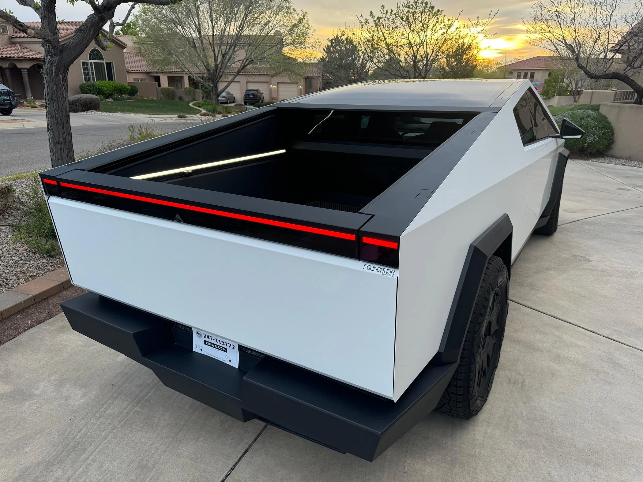 Tesla Cybertruck TSportline Matte White DIY Wrap IMG_3293