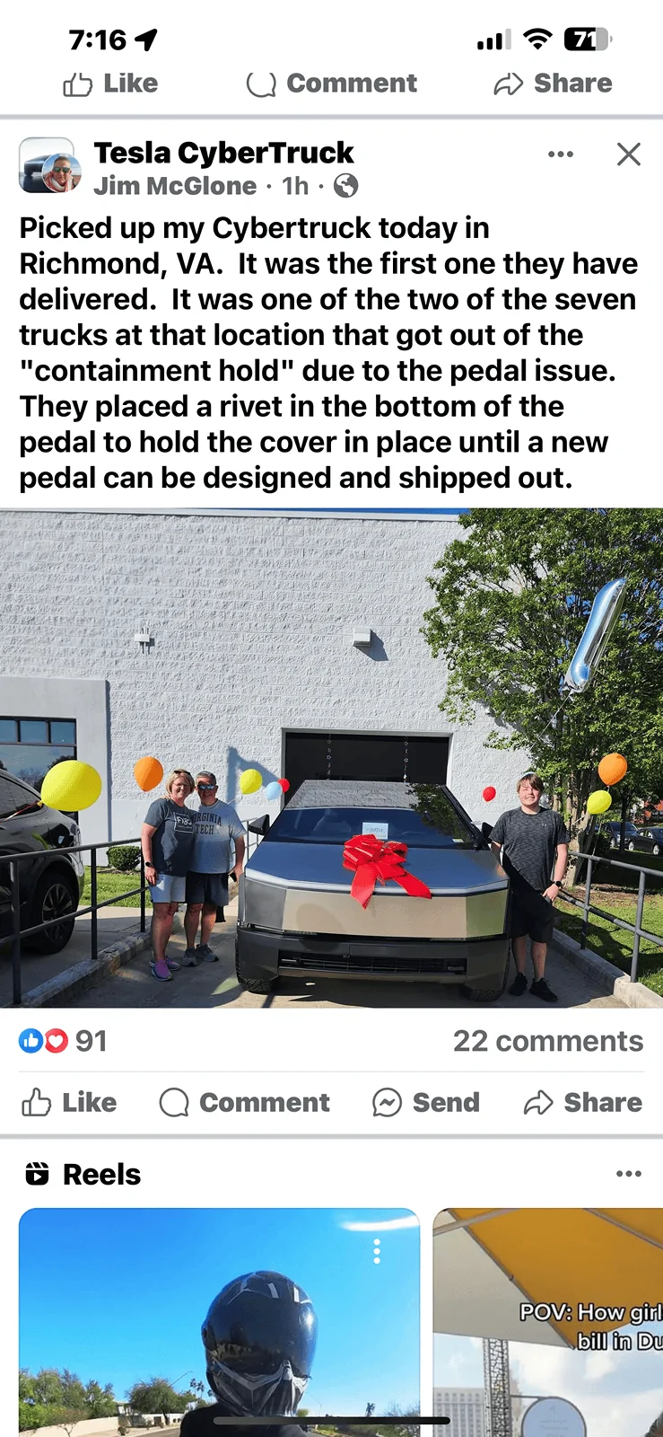 Tesla Cybertruck Truck released to customer during containment hold!?!? IMG_4387