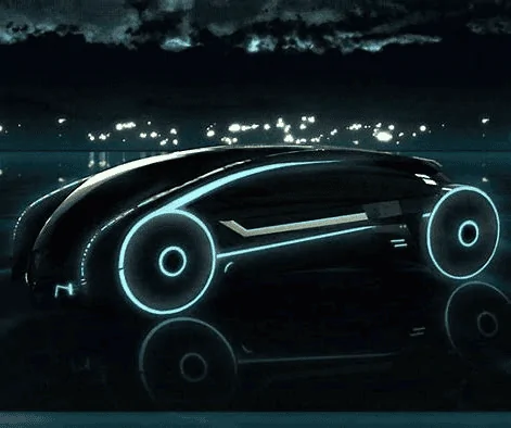 Tesla Cybertruck Tron style glow in the dark reflective pinstripe / outline wrap Cybertruck (updated with in-motion video) 1713496231739-oj