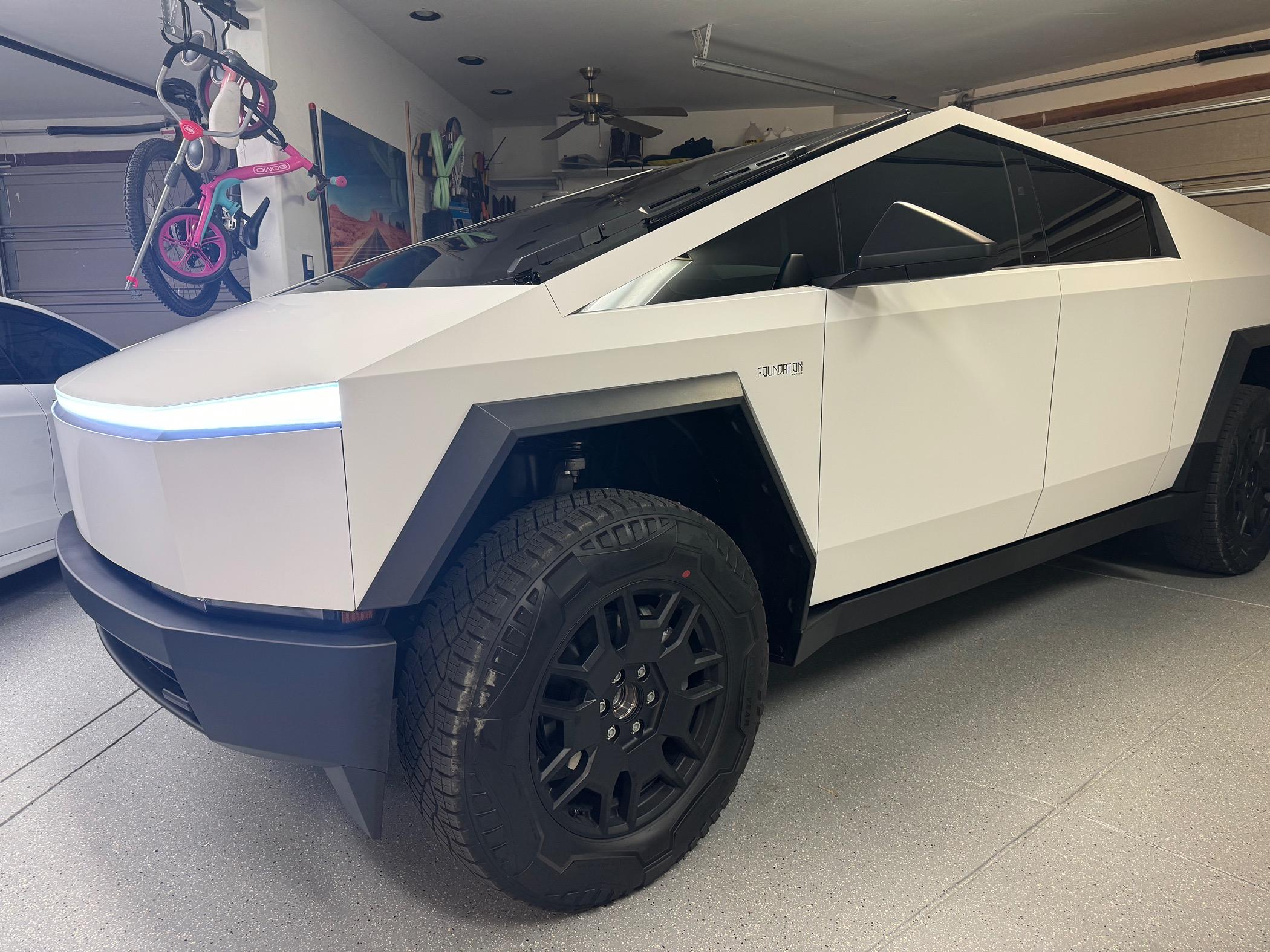 Tesla Cybertruck TSportline Matte White DIY Wrap IMG_3300