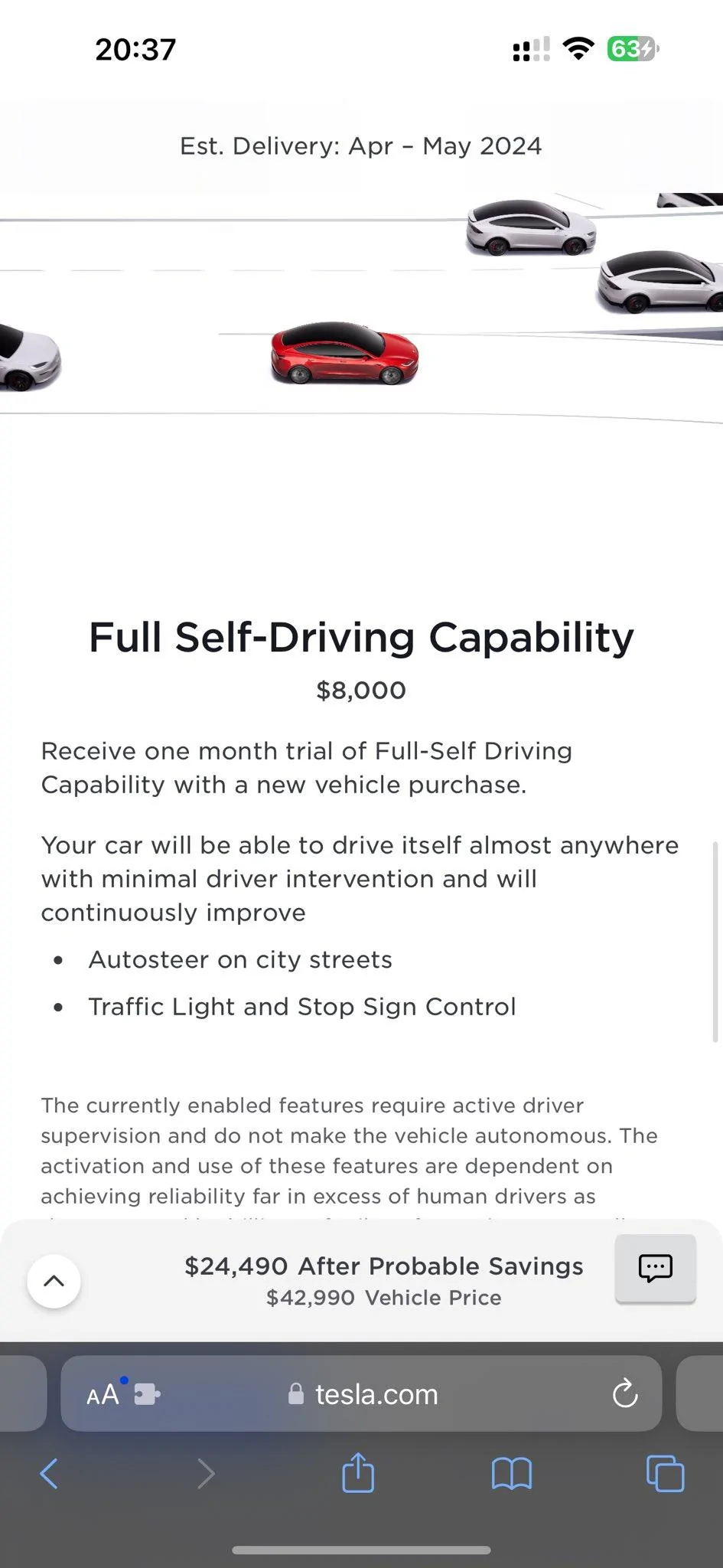 Tesla Cybertruck FSD just got $4k discount.  I take delivery on Friday.  Any possibility of us seeing that $4k? IMG_4260