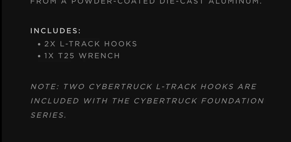 Tesla Cybertruck We all need Official listing of FS items Screenshot 2024-04-21 at 6.32.59 AM
