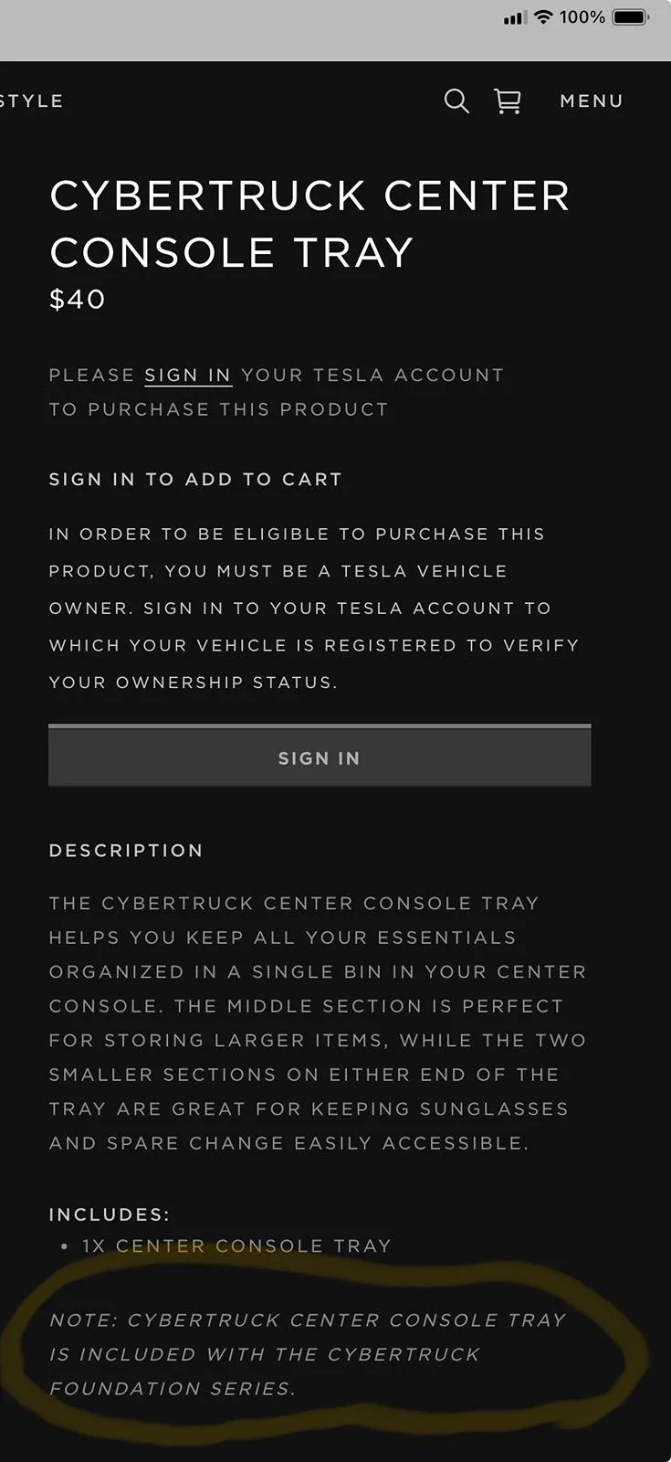 Tesla Cybertruck We all need Official listing of FS items IMG_0249