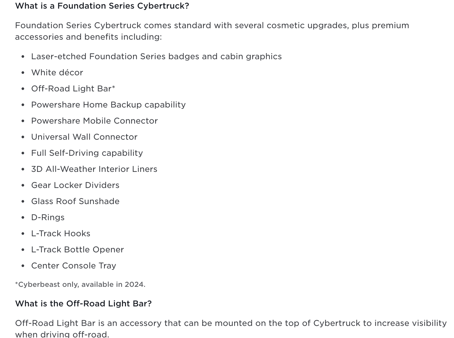 Tesla Cybertruck We all need Official listing of FS items 1713714071923-21