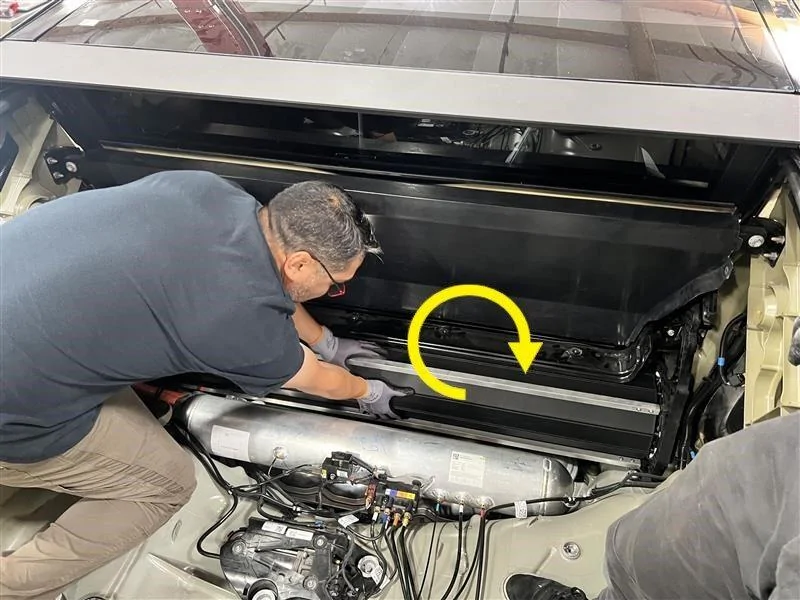 Tesla Cybertruck Kid dropped iPad down tonneau cover slit. 1713719645247-qm