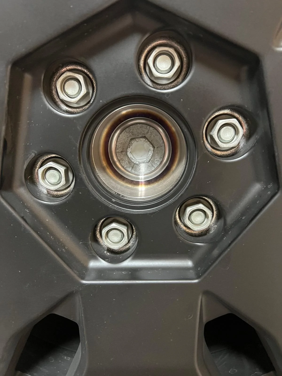 Tesla Cybertruck Wheel Center Caps installed IMG_5216