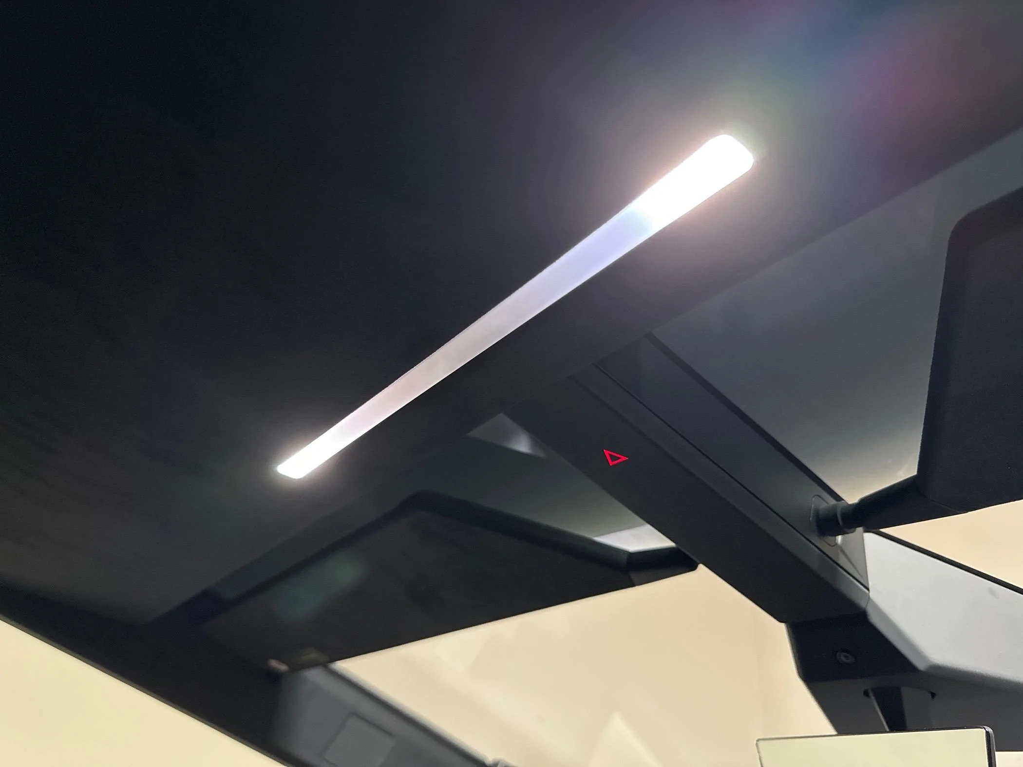 Tesla Cybertruck Interior lights are weaker than an Iphone flashlight imag