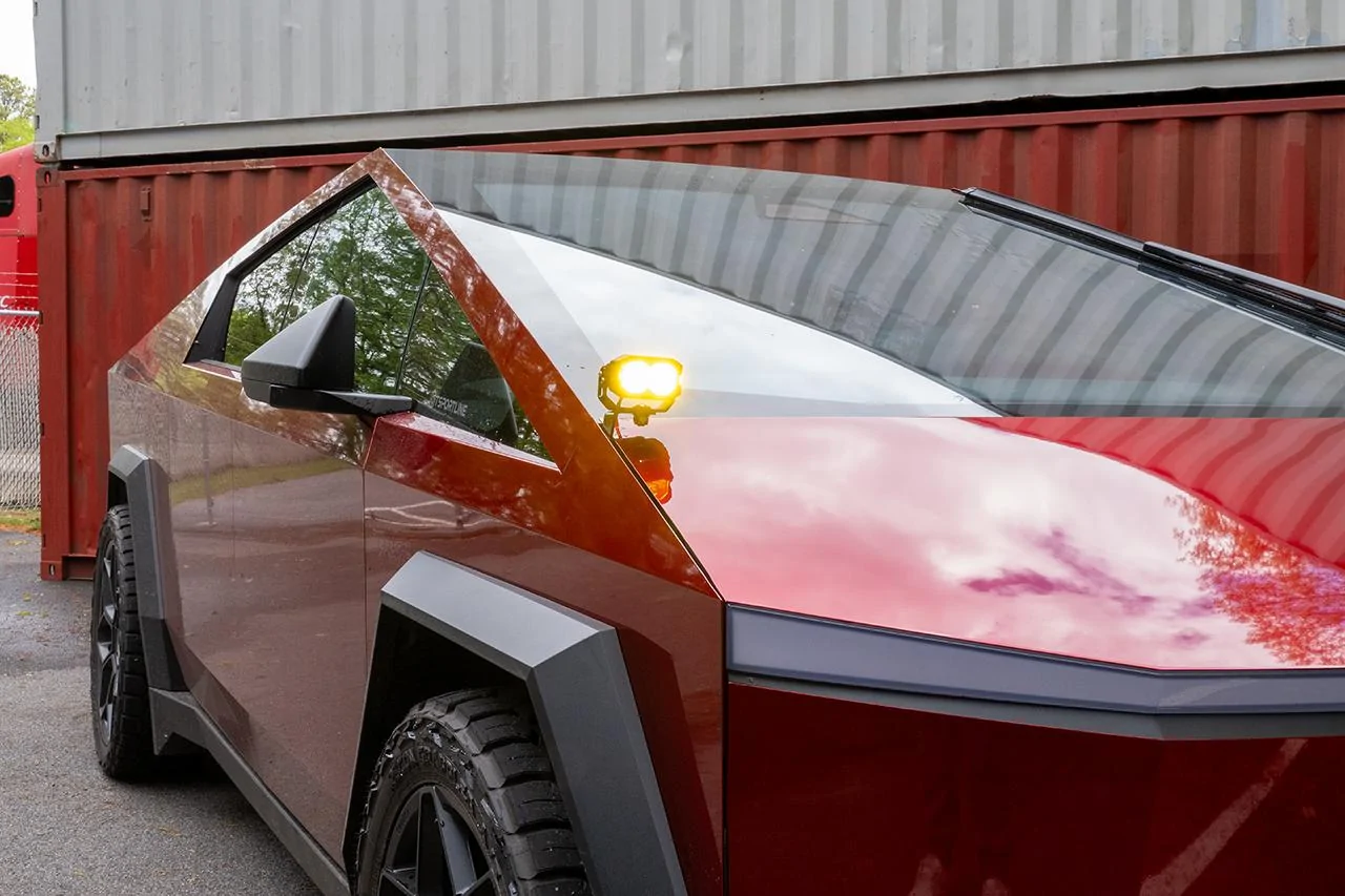 Tesla Cybertruck LED Pod Ditch Lights have launched - New from T Sportline Tesla-Cybertruck-Ditch-Pod-Lights-Morimoto-2-Banger-Amber-1