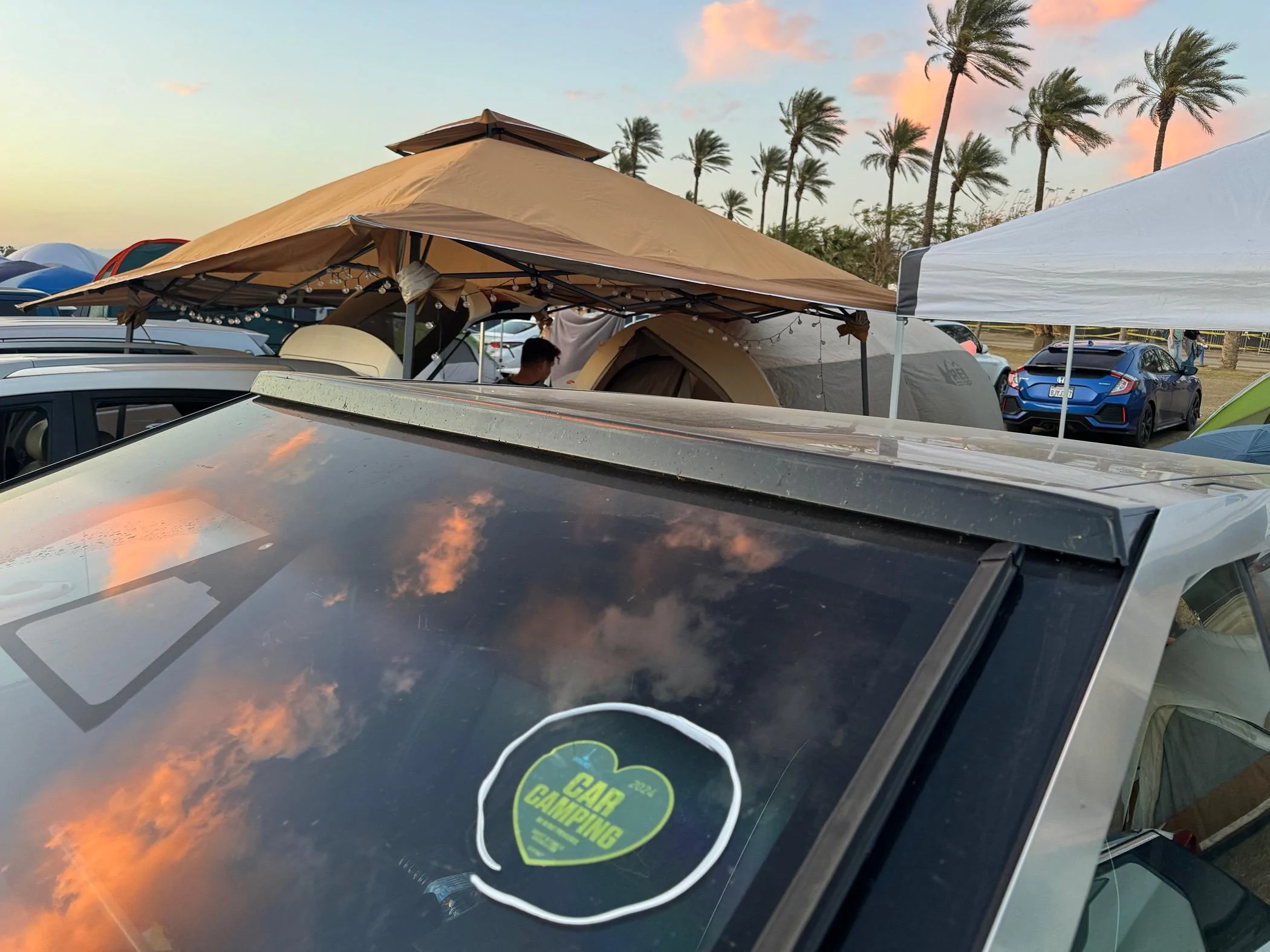 Tesla Cybertruck Integrated Light Bar on employee Cybertruck at Coachella! IMG_3757
