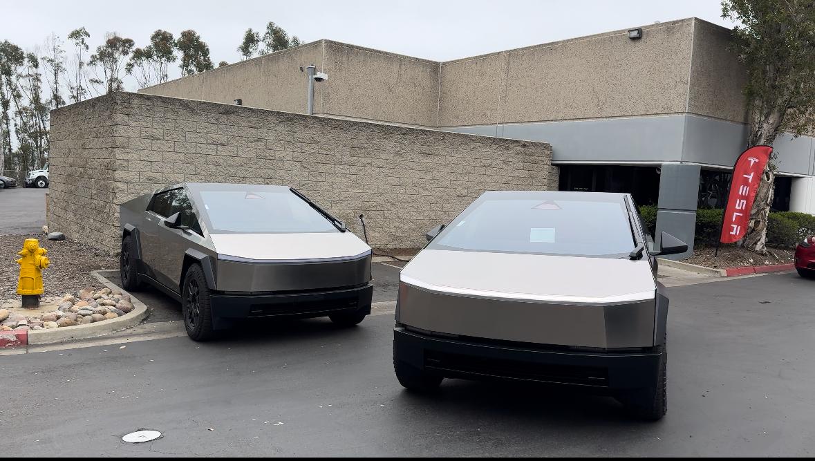 Tesla Cybertruck Received our two Beasts! IMG_5364