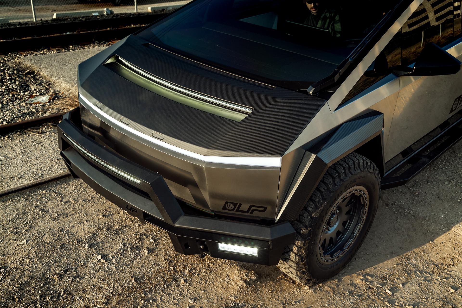 Tesla Cybertruck Unplugged Performance Cybertruck with Invincible® HD Parts UP Invincible Cybertruck 1920px (1) (1)