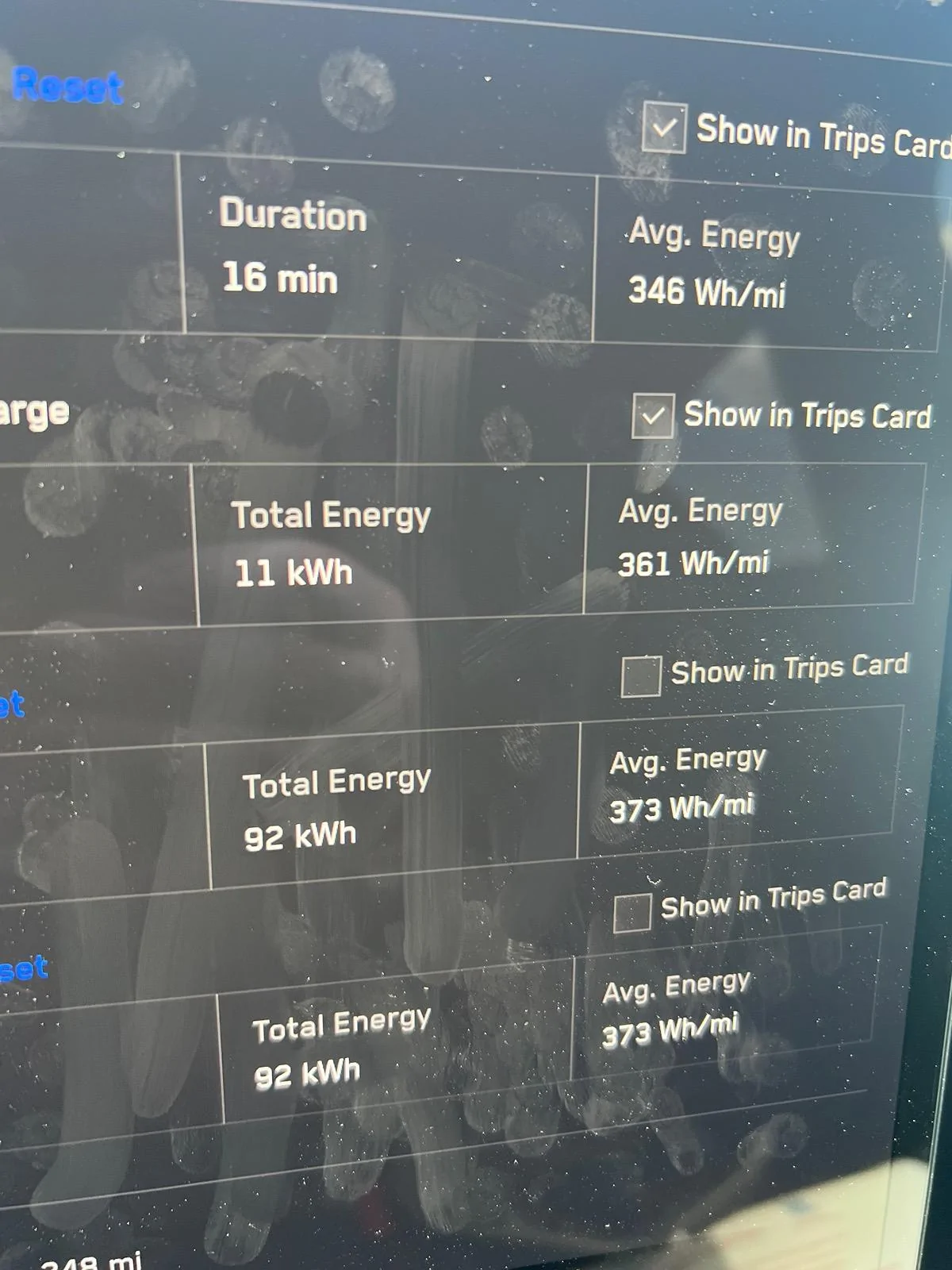 Tesla Cybertruck Energy efficiency - one small data set IMG_5266