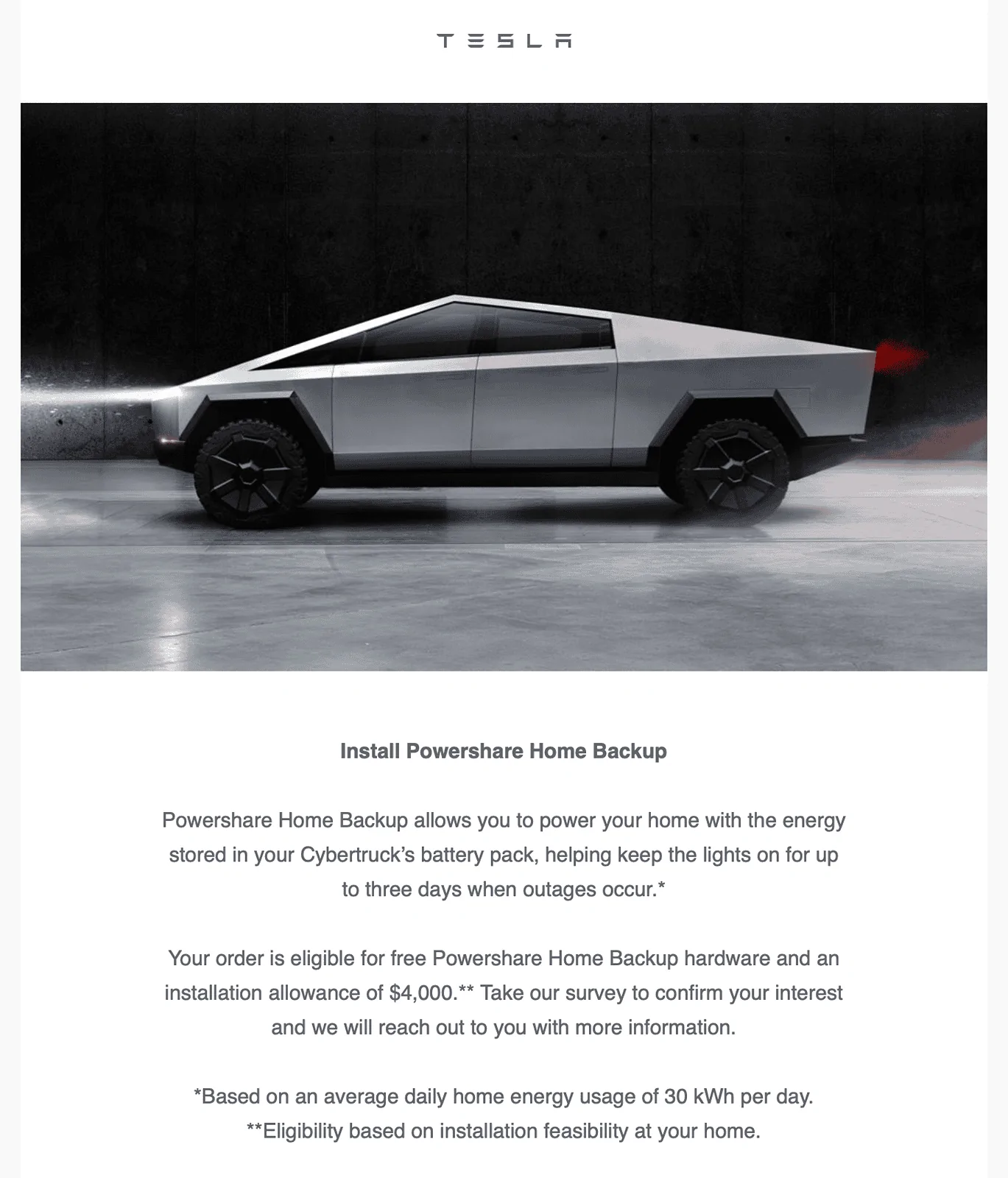 Tesla Cybertruck PowerShare installer not available in area...what happens next? 1714148474724-5