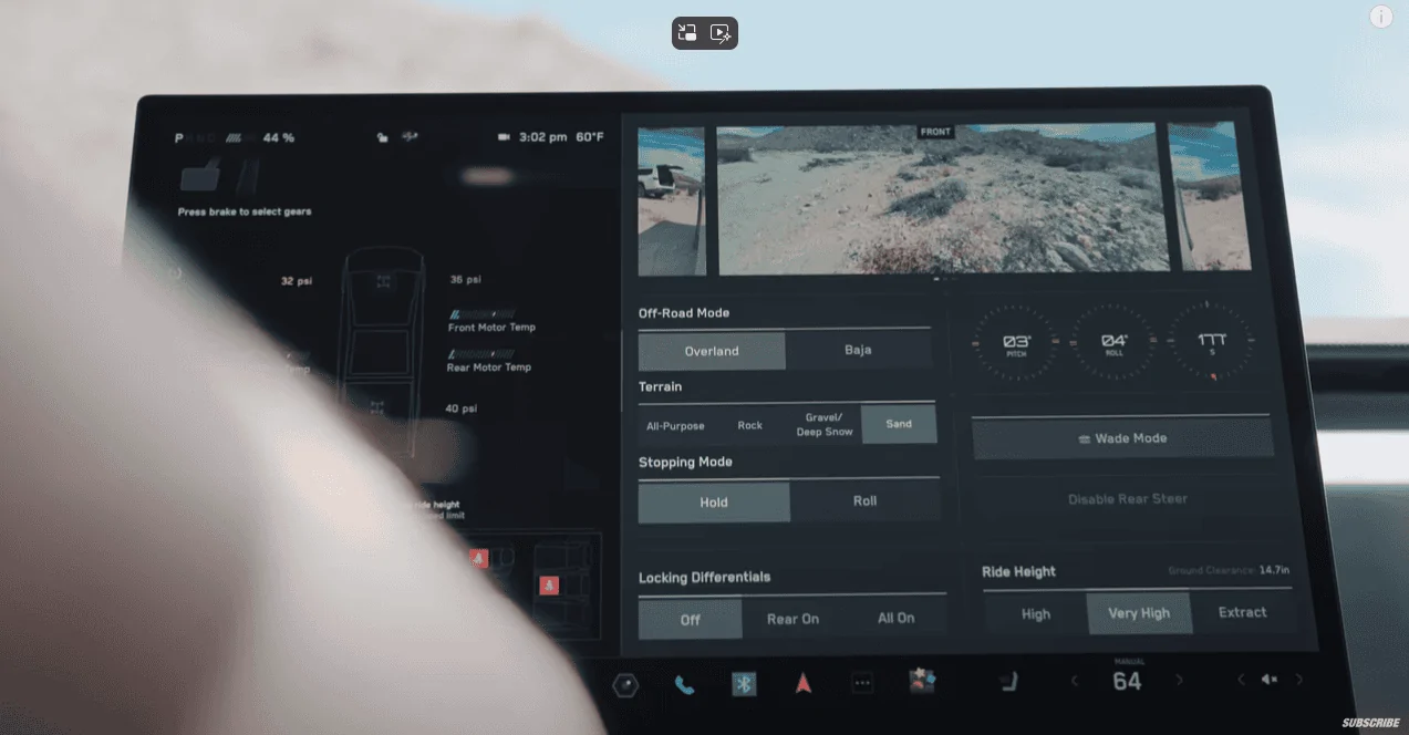 Tesla Cybertruck Update Preview: Locking Diffs (Differentials), New Off-Road Modes “Gravel / Deep Snow” & More Coming to Cybertruck! 1714320773405-2k