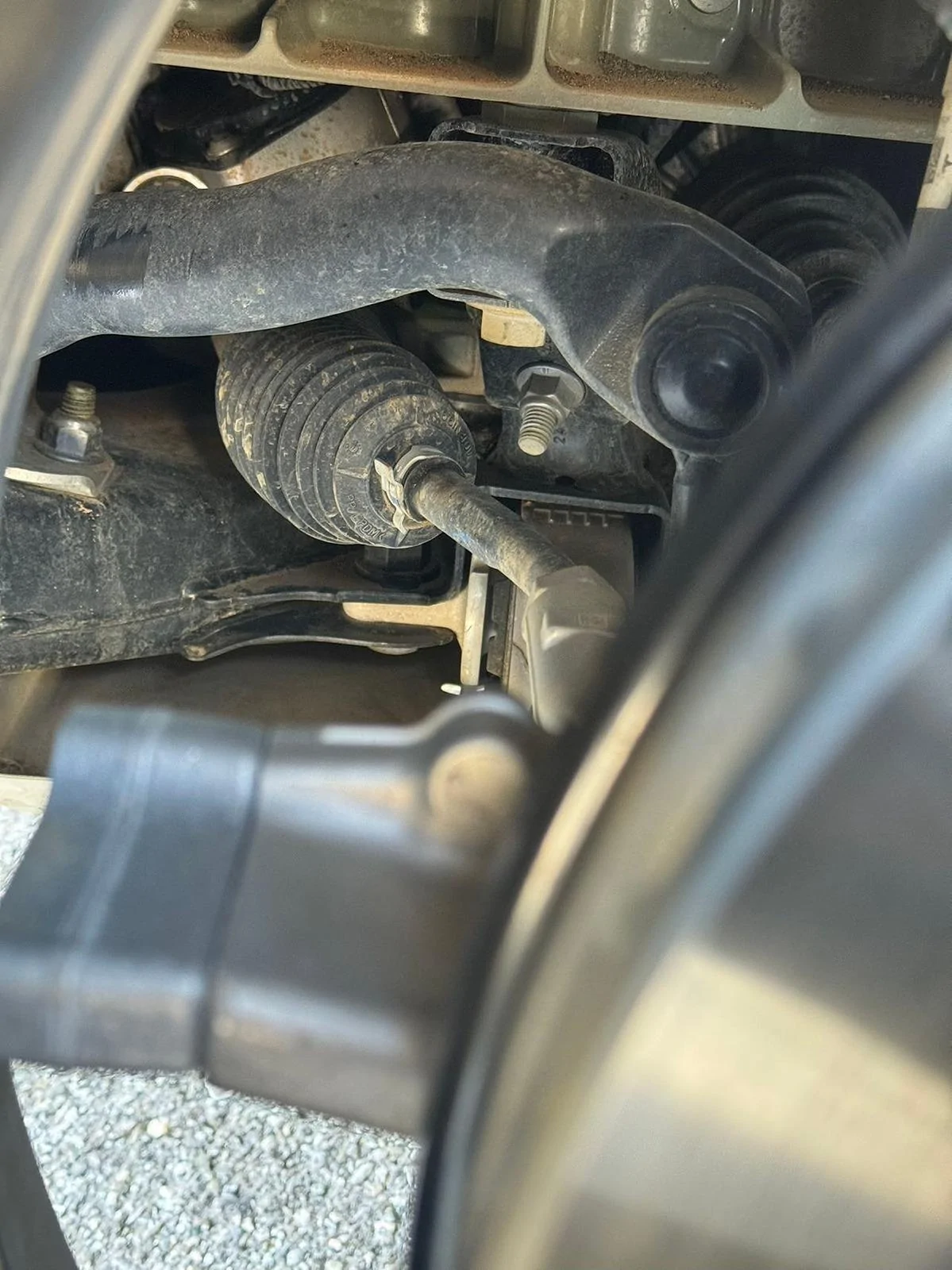 Tesla Cybertruck First bent tie rod on Cybertruck? Hit by DUI driver de6faf6f68363f25c08def8c28741b1