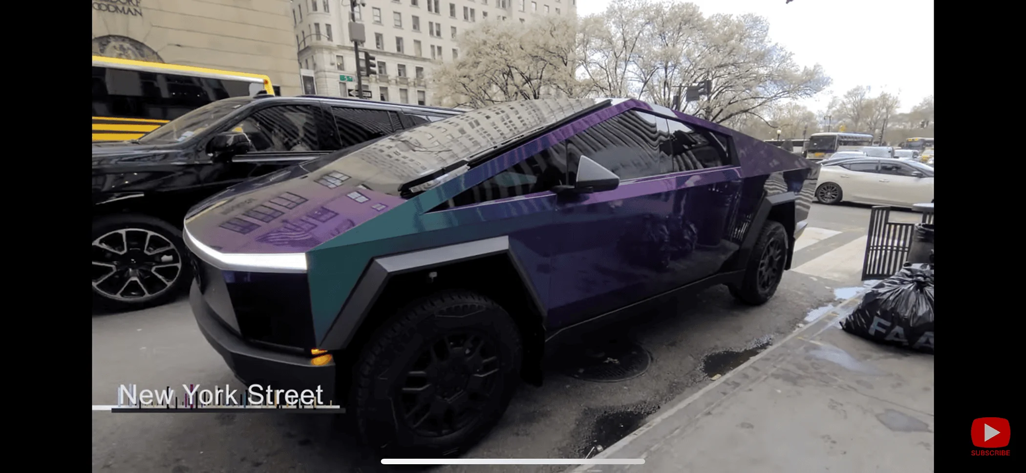 Tesla Cybertruck Which wrap is this? NYC Mobile Gallery Tour IMG_2381
