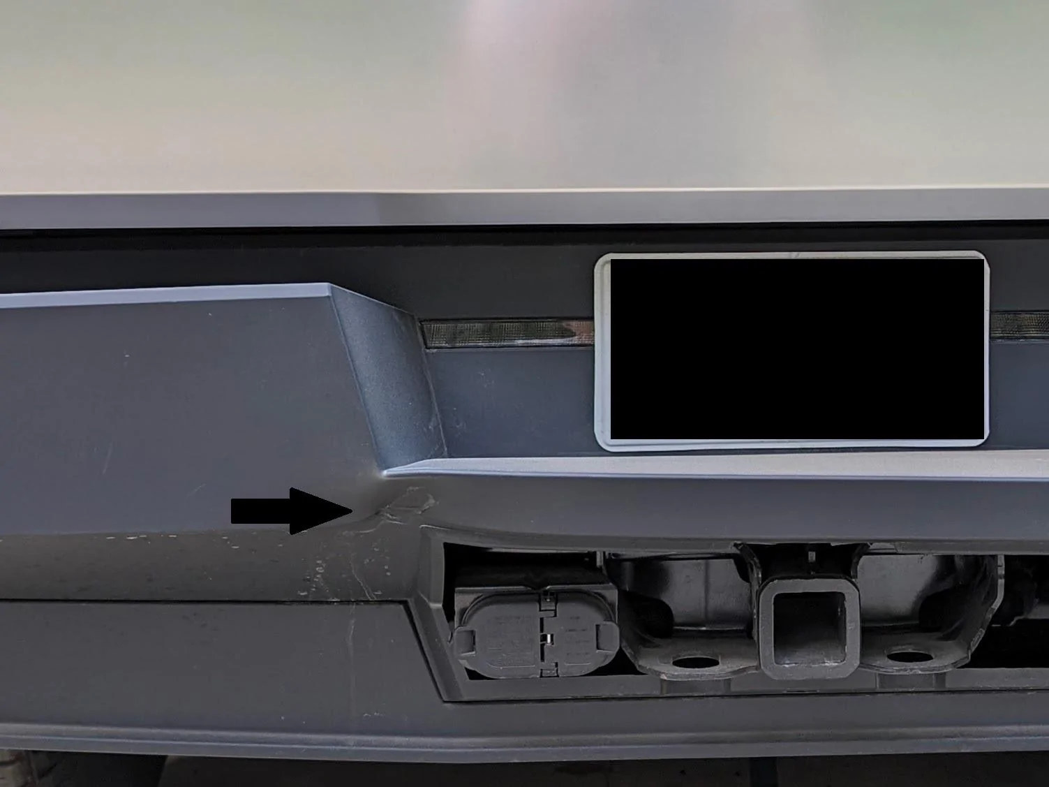 Tesla Cybertruck PSA: Be Careful With Air Suspension Automatic Lowering! Have clearance under truck & bumpers - to prevent damage like this PXL_20240427_124112263