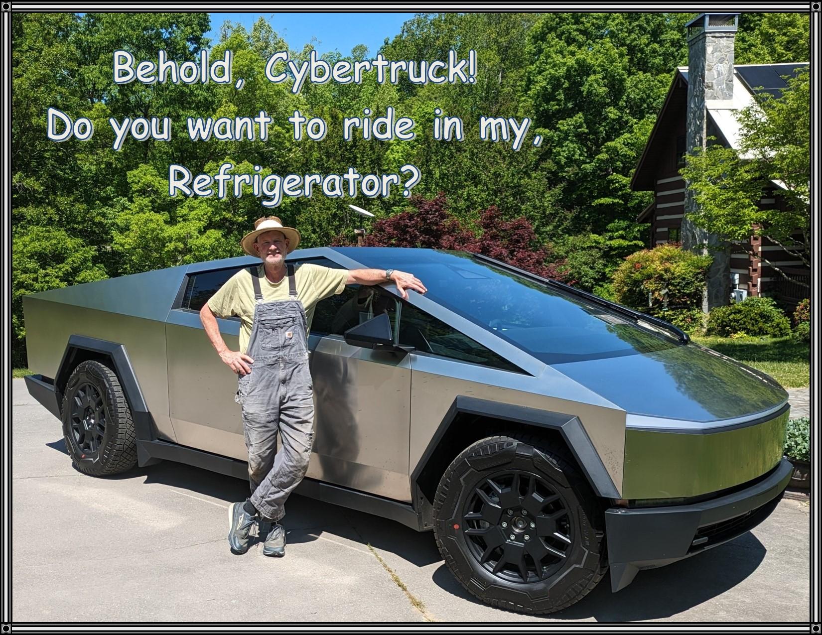 Tesla Cybertruck Got a refrigerator Haiku