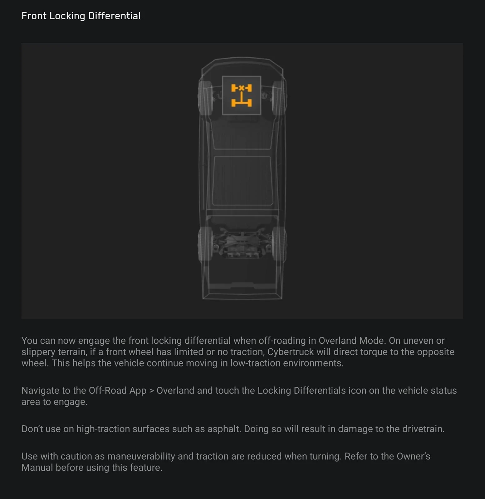 Tesla Cybertruck Update Preview: Locking Diffs (Differentials), New Off-Road Modes “Gravel / Deep Snow” & More Coming to Cybertruck! Screenshot_20240430_155442_Tesla