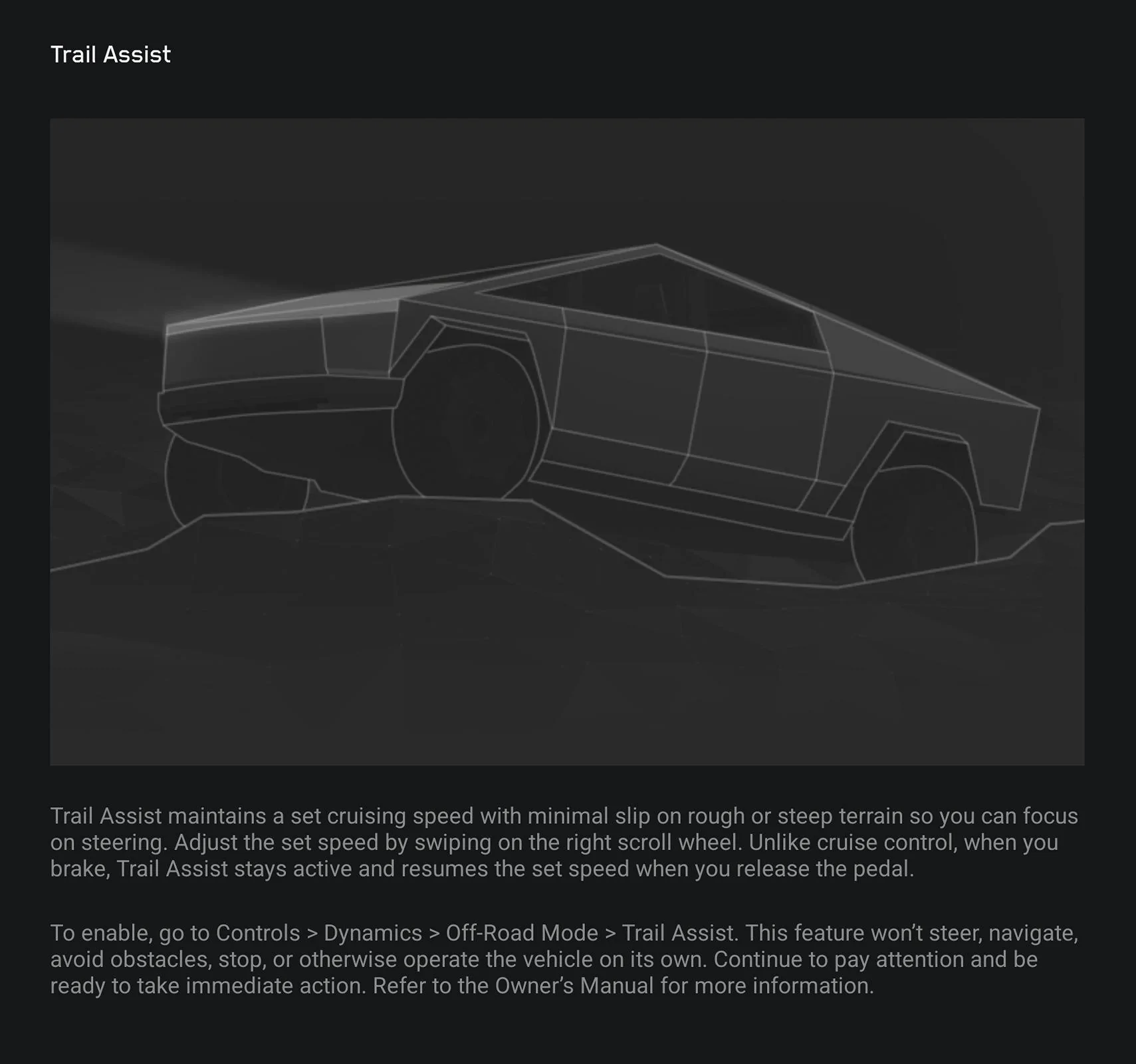 Tesla Cybertruck Update Preview: Locking Diffs (Differentials), New Off-Road Modes “Gravel / Deep Snow” & More Coming to Cybertruck! Screenshot_20240430_155431_Tesla
