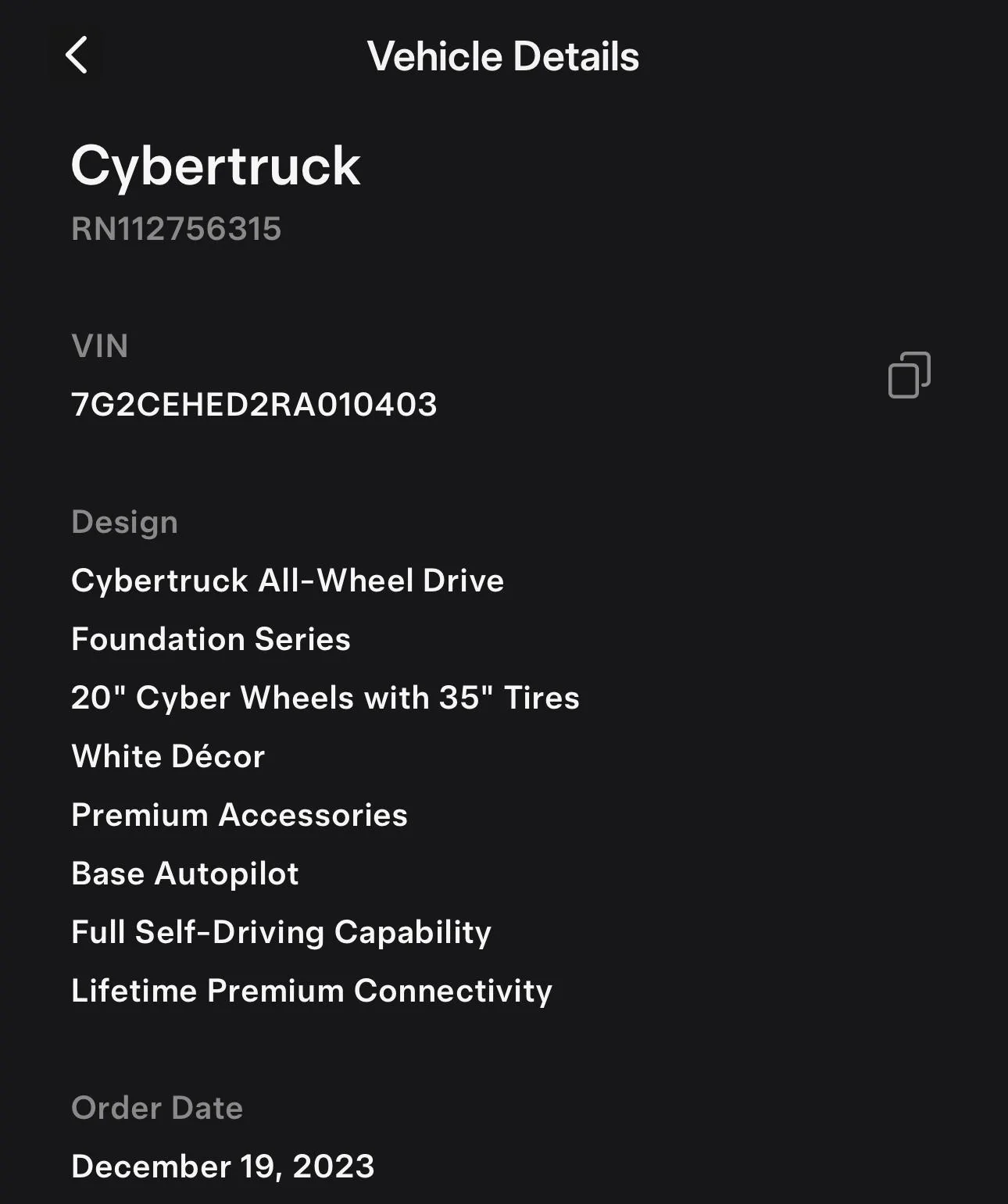 Tesla Cybertruck Oklahoma VIN has dropped! IMG_3735