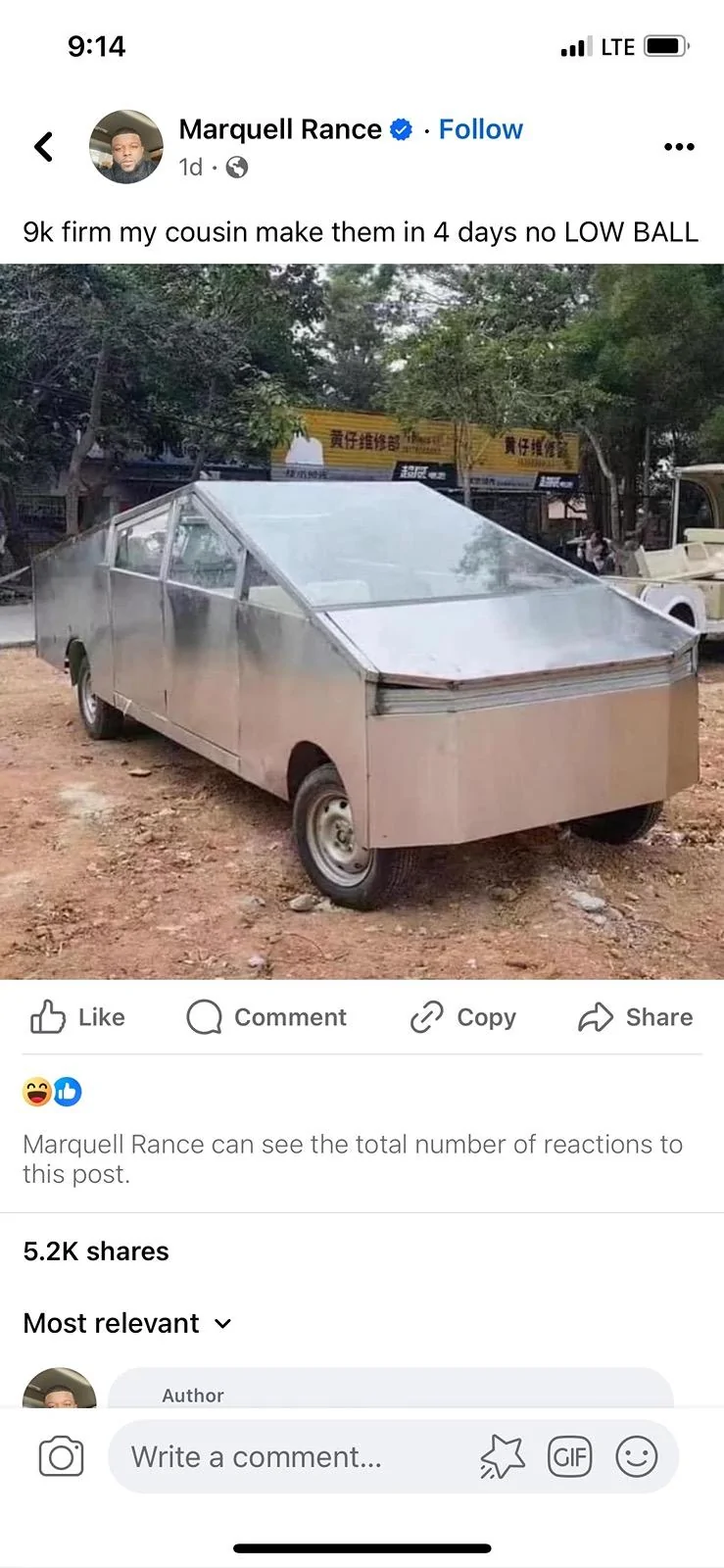 Tesla Cybertruck Dongfeng Chinese car maker unveils Tesla Cybertruck knockoff Imag