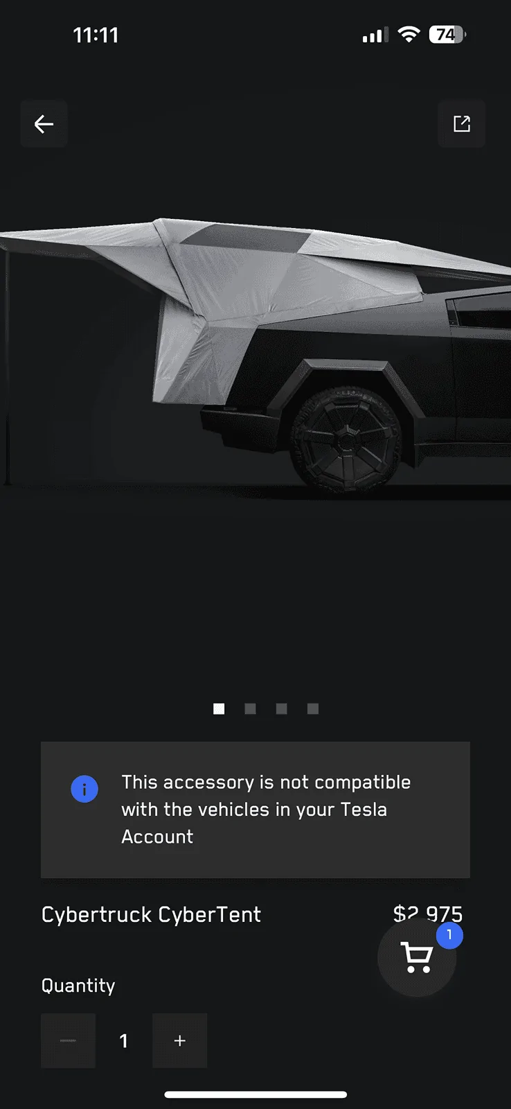 Tesla Cybertruck Is CyberTent not compatible to AWD? I have my Cybertruck to be delivered soon.. IMG_2938