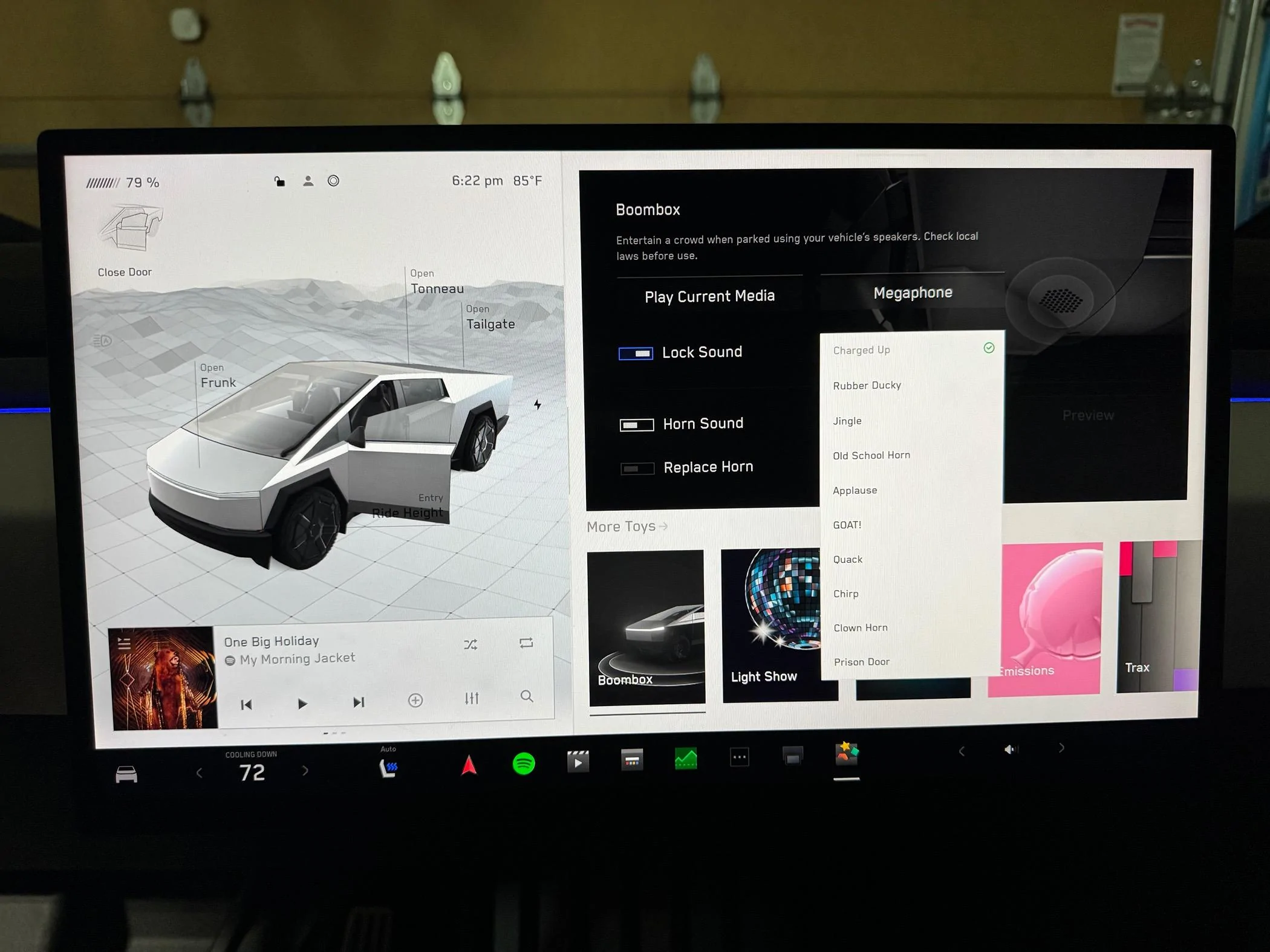 Tesla Cybertruck How to change lock confirmation sound: new update IMG_6145