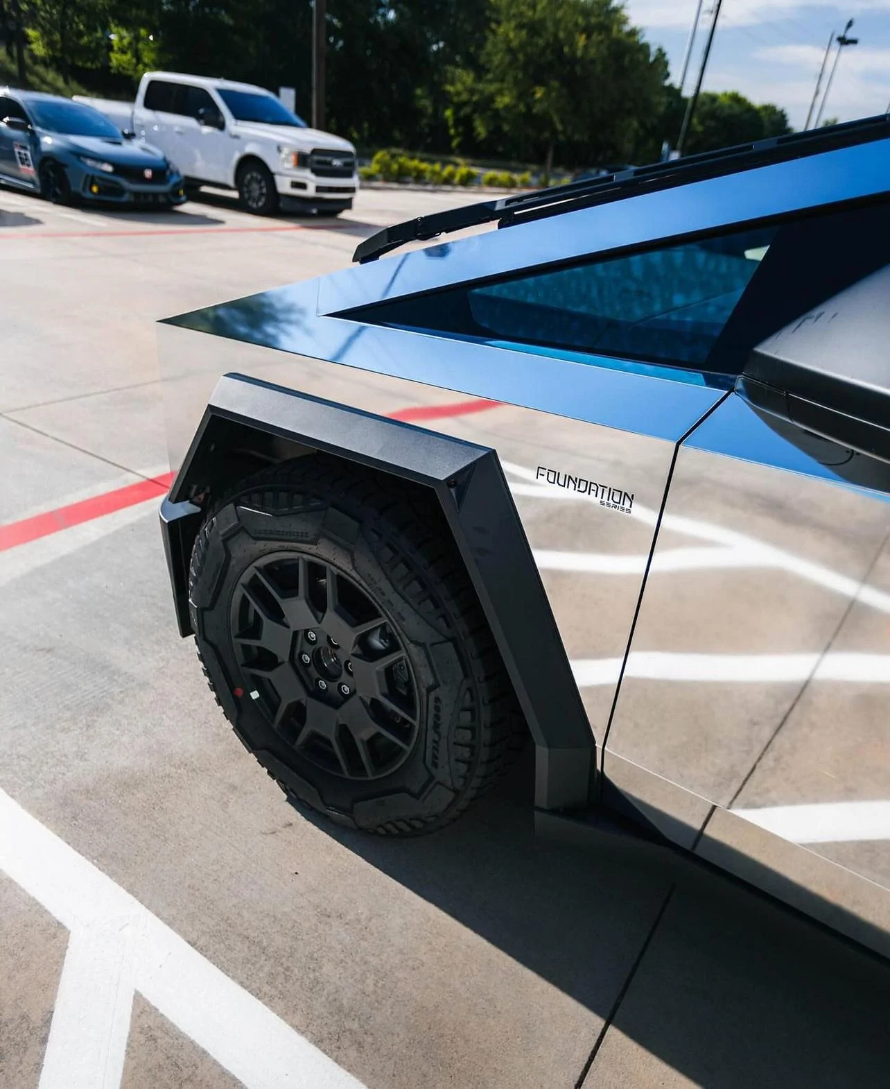 Tesla Cybertruck Mirror Chrome Wrap Cybertruck! 🤩 😎 chrome wrap cybertruck 1