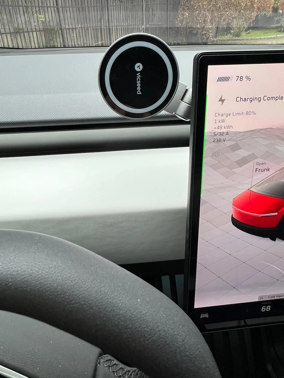 Tesla Cybertruck Phone Mount Installed IMG_0900