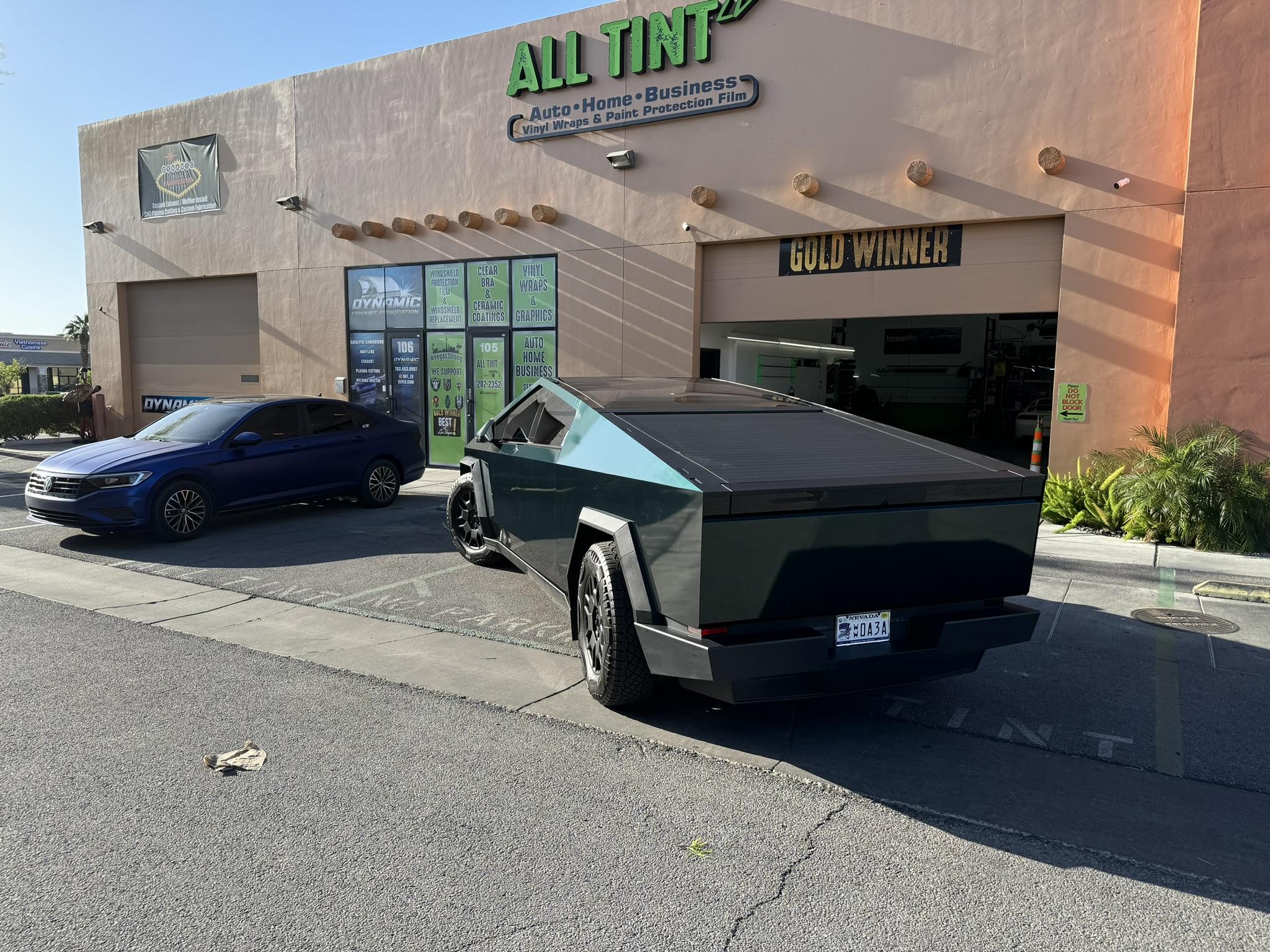 Tesla Cybertruck KPMF Gloss Green Black Iridescent Wrap by ALL TINT Las Vegas IMG_8886.JPEG
