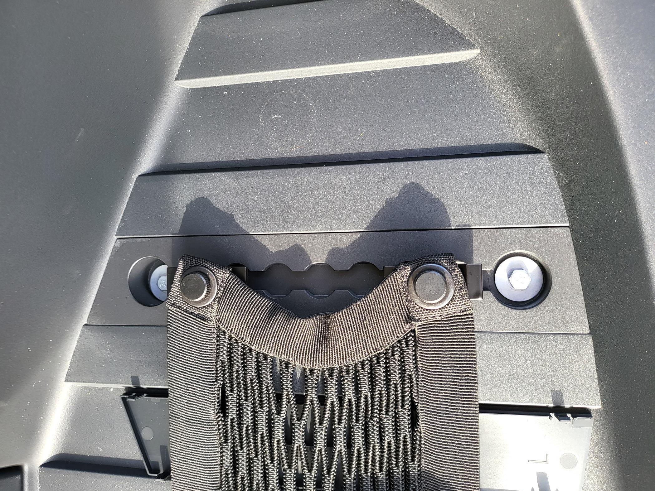 Tesla Cybertruck Frunk "Front Trunk L-Track + Cargo Net" Accessory Received! 20240505_170603