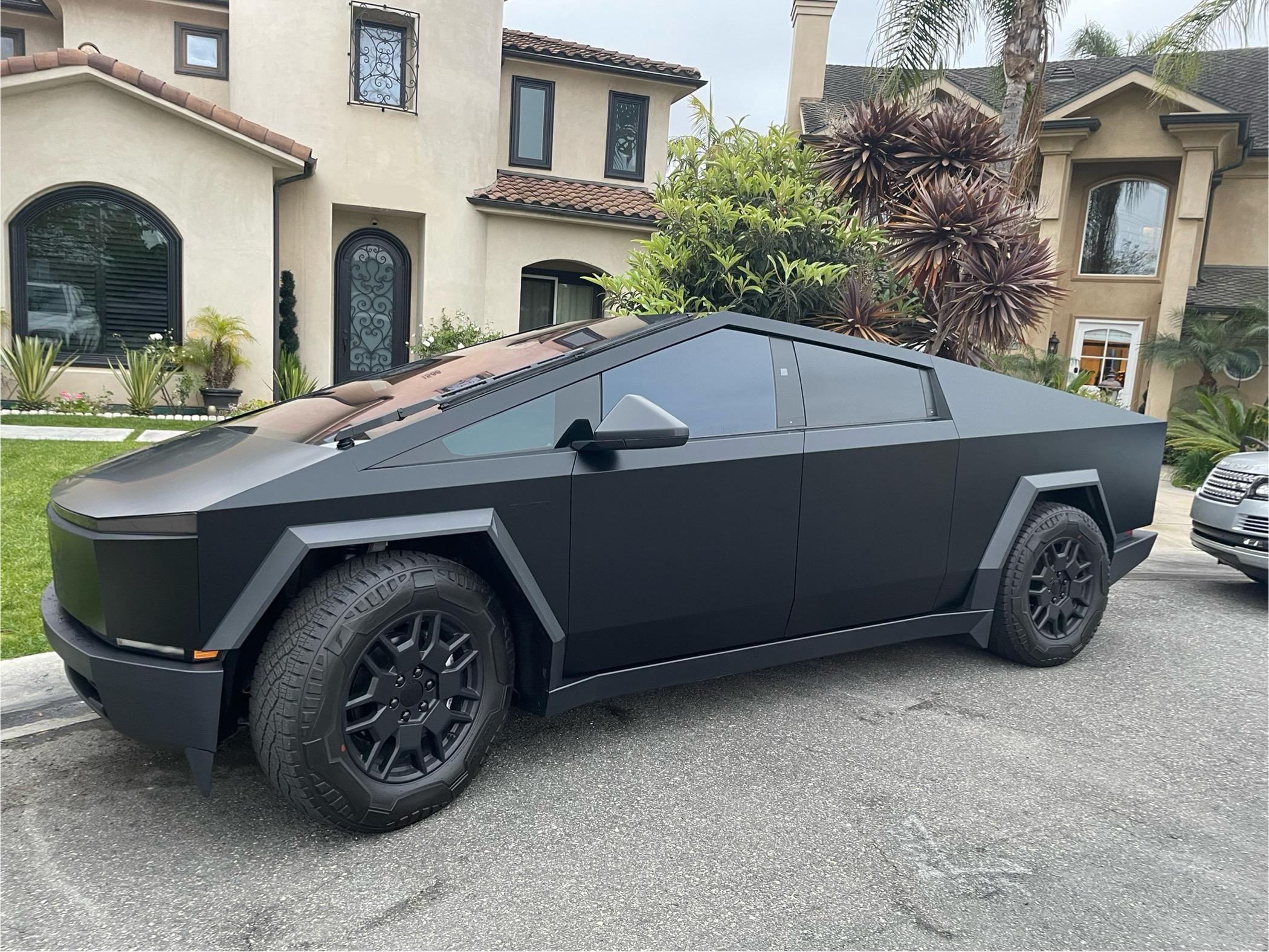 Tesla Cybertruck Black Wrap, Tint, and Ceramic Coat Done on My Darth Vader Cybertruck! IMG_0347