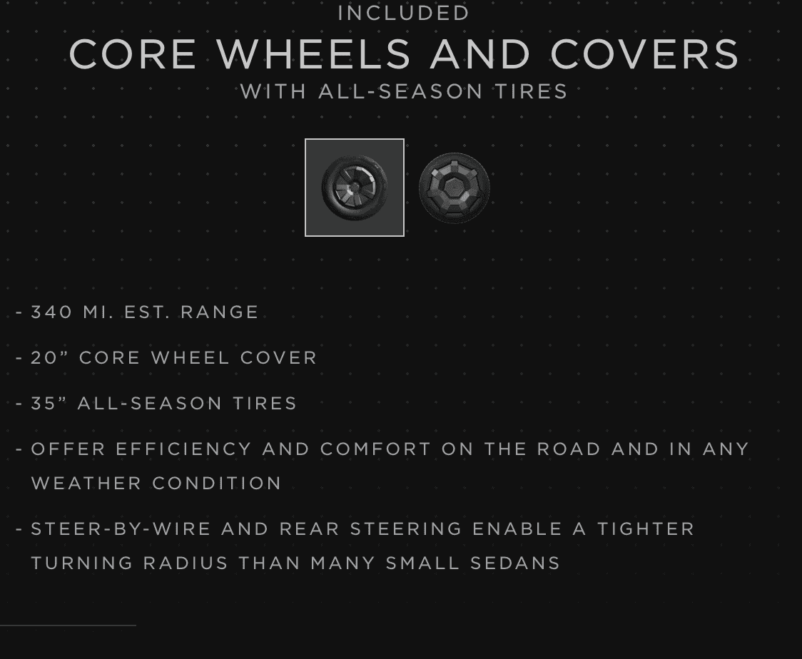 Tesla Cybertruck Breaking: Tactical Grey Interior + 20" Core Wheel Design and Aero Cover for Foundation Series Cybertruck Screenshot 2024-05-06 at 6.53.31 PM