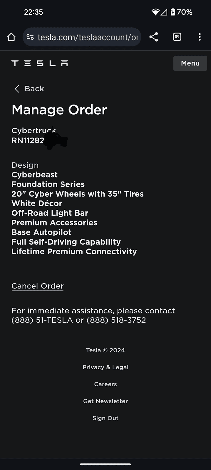 Tesla Cybertruck Breaking: Tactical Grey Interior + 20" Core Wheel Design and Aero Cover for Foundation Series Cybertruck Screenshot_20240506-223527~2