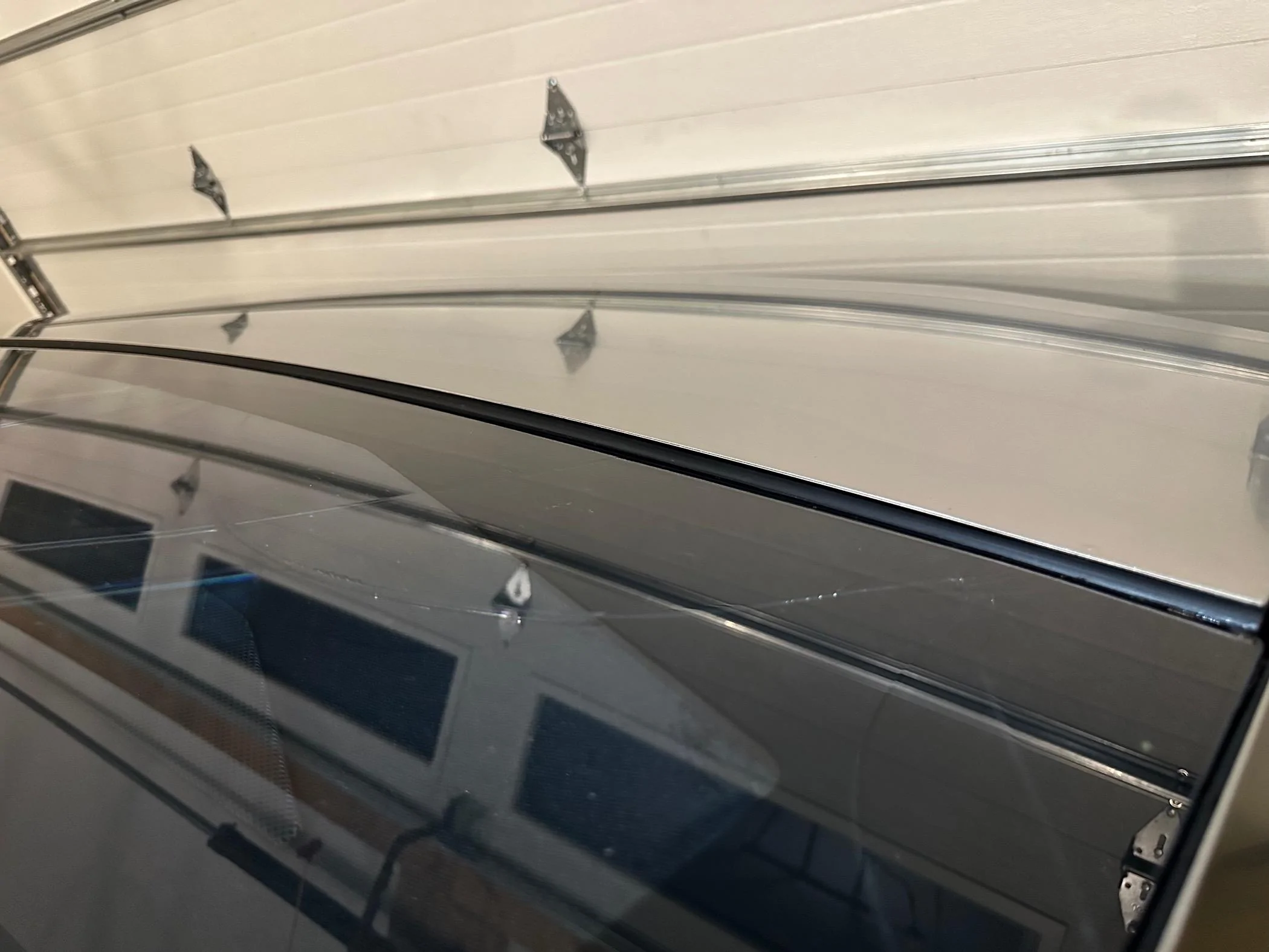 Tesla Cybertruck Windshield cracked on delivery day IMG_3429
