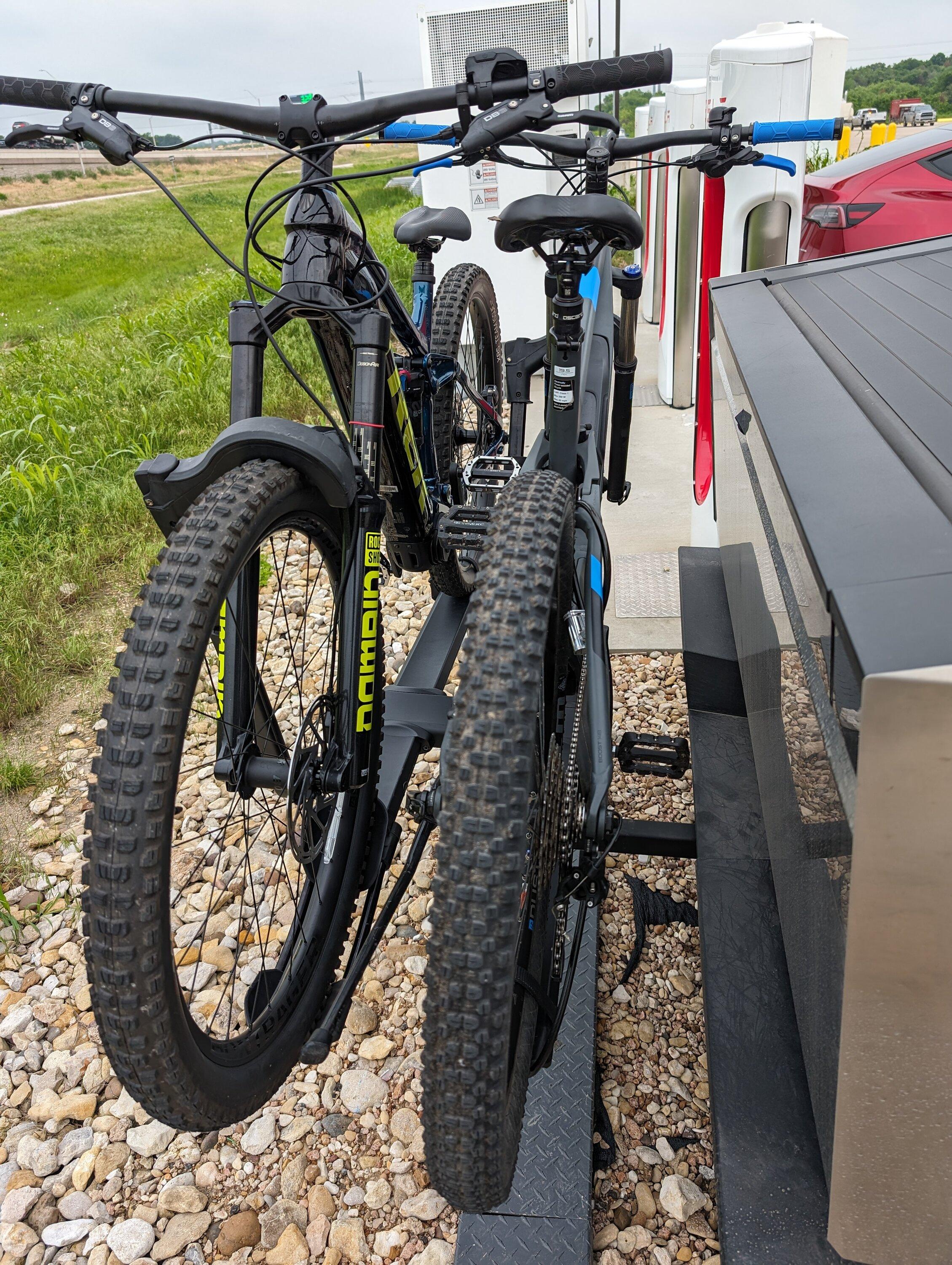 Tesla Cybertruck Road trip: TX to MN in Cyberbeast with bike carrier. It’s a road tripping beast. 1000002735