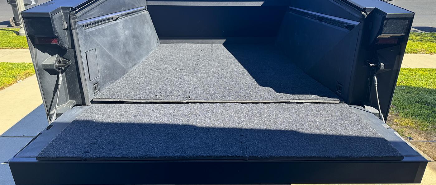 Tesla Cybertruck First add to the truck! Bed mat a crop sz